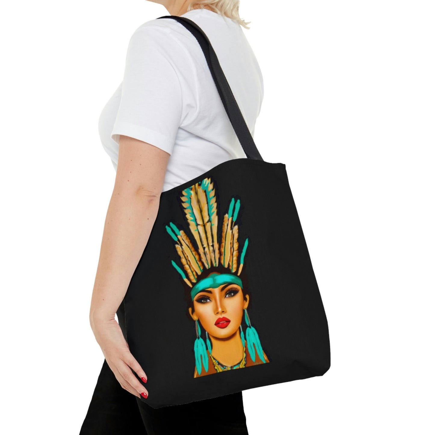 native american, canvas bag, tote bag, gifts for women, canvas shopper, oversized canvas bag, reusable bag, shopping bag, tote bag for women - LOLA VEGAS ART