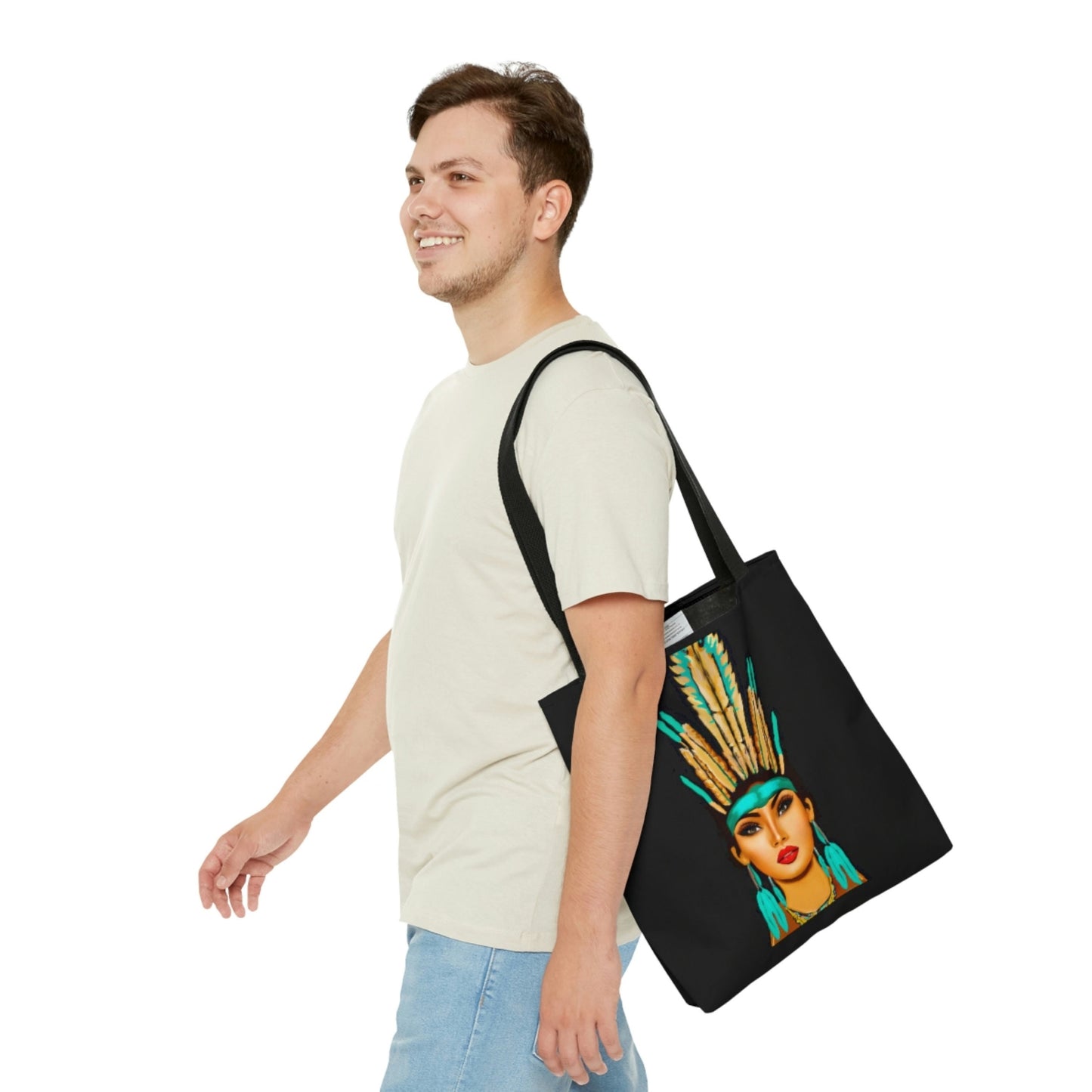native american, canvas bag, tote bag, gifts for women, canvas shopper, oversized canvas bag, reusable bag, shopping bag, tote bag for women - LOLA VEGAS ART