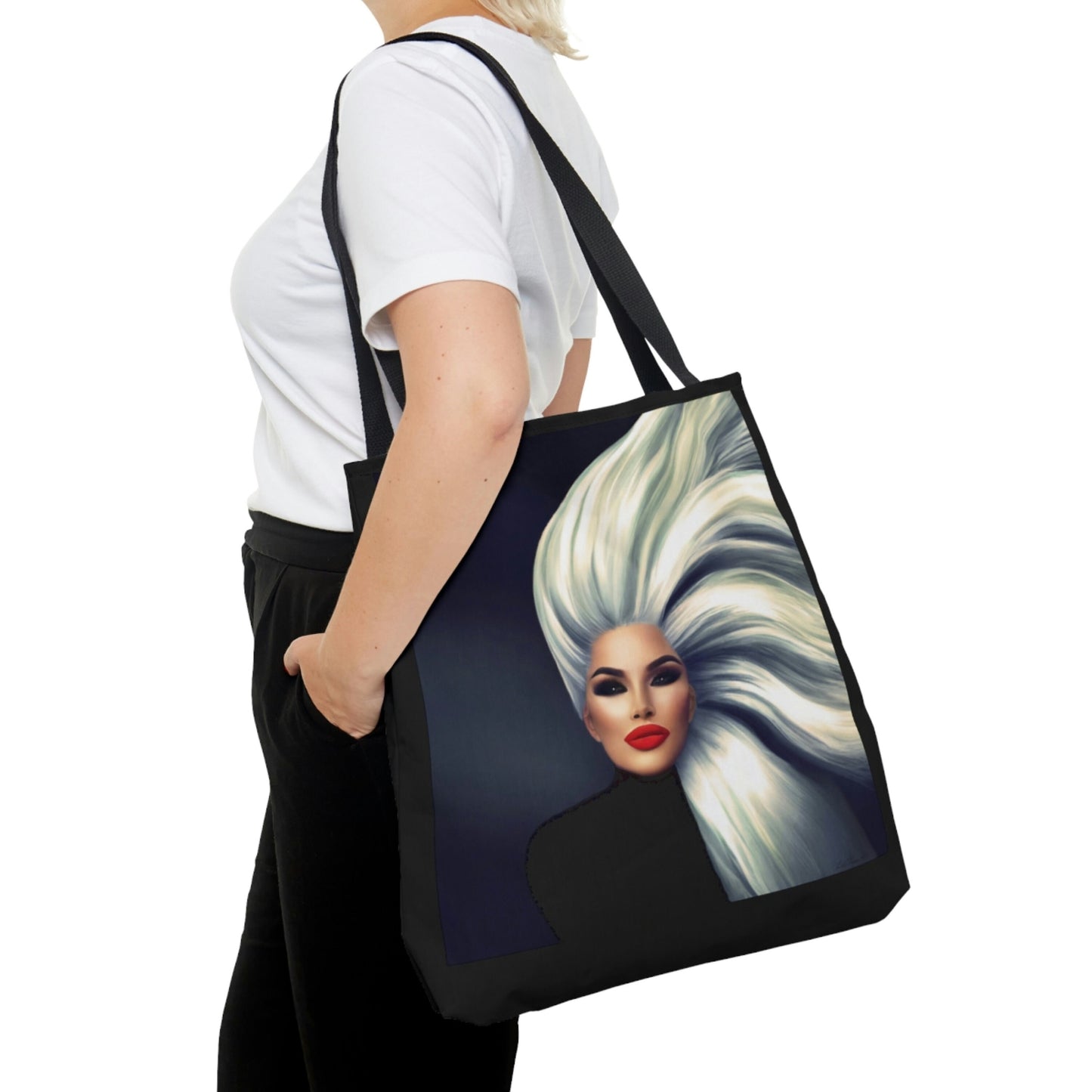 goddess, bag, canvas bag, tote bag, gifts for women, canvas shopper, oversized canvas bag, reusable bag, shopping bag, tote bag for women - LOLA VEGAS ART