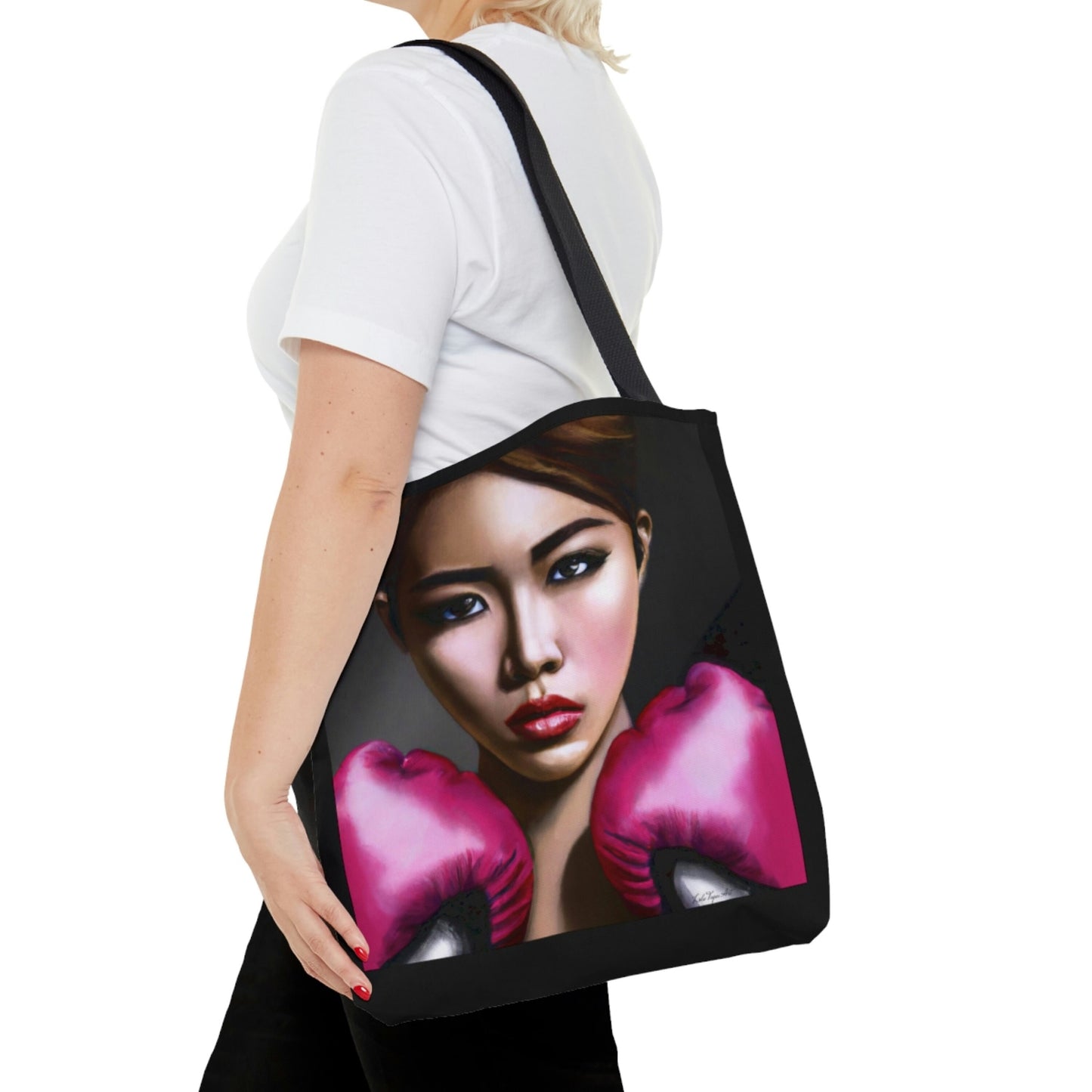 boxing, bag, canvas bag, tote bag, gifts for women, canvas shopper, oversized canvas bag, reusable bag, shopping bag, tote bag for women - LOLA VEGAS ART
