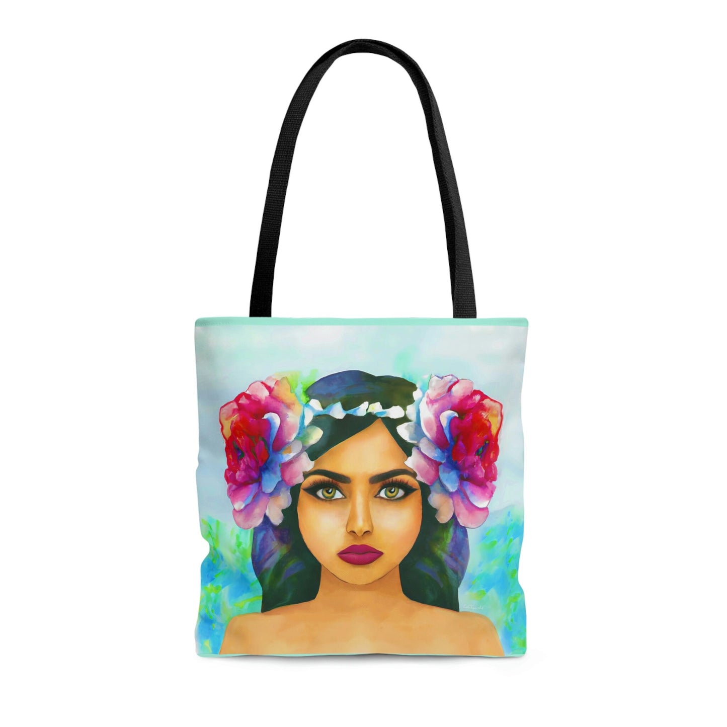 flower girl, canvas bag, tote bag, gifts for women, canvas shopper, oversized canvas bag, reusable bag, shopping bag, tote bag for women - LOLA VEGAS ART