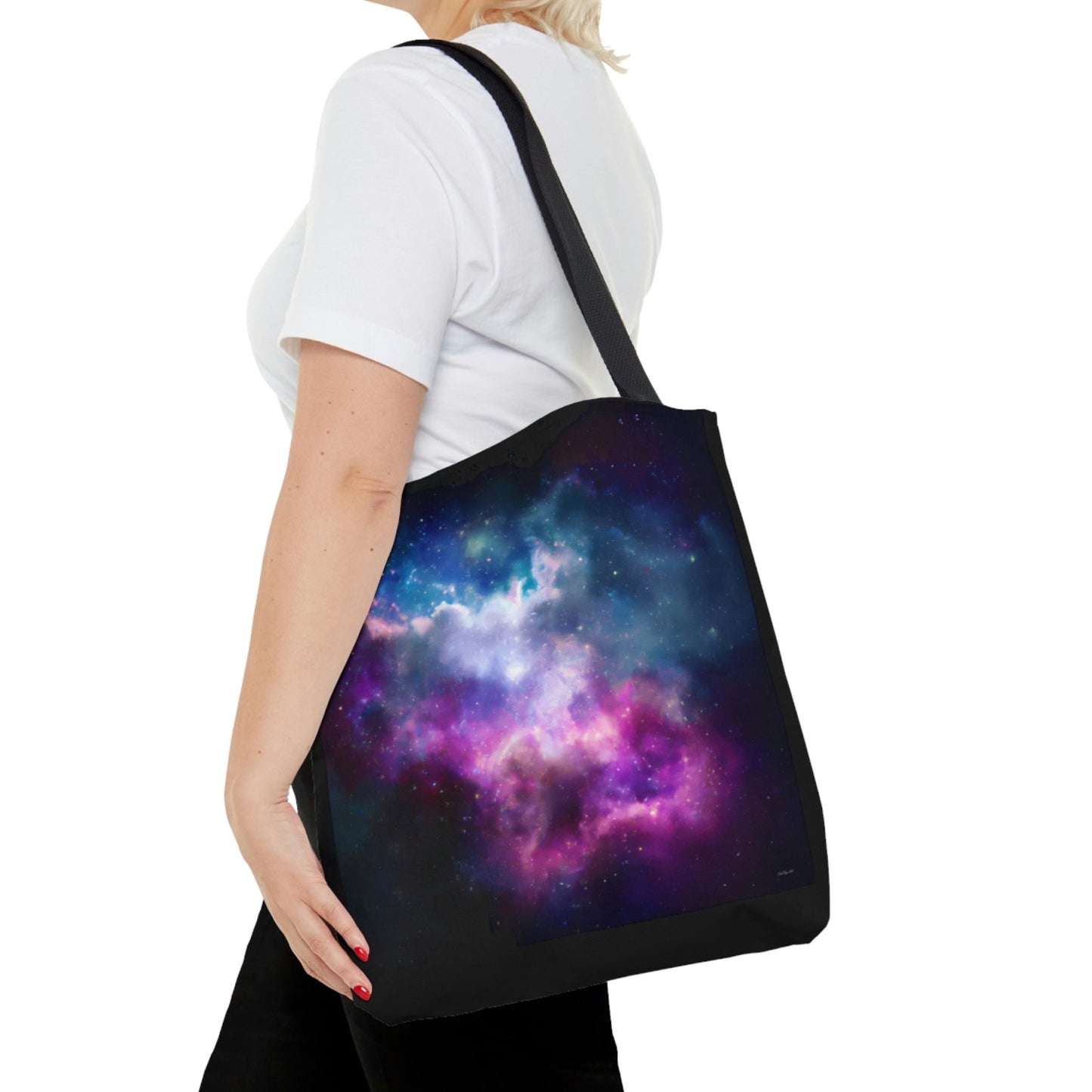 galaxy, space, canvas bag, tote bag, gifts for women, canvas shopper, oversized canvas bag, reusable bag, shopping bag, tote bag for women - LOLA VEGAS ART