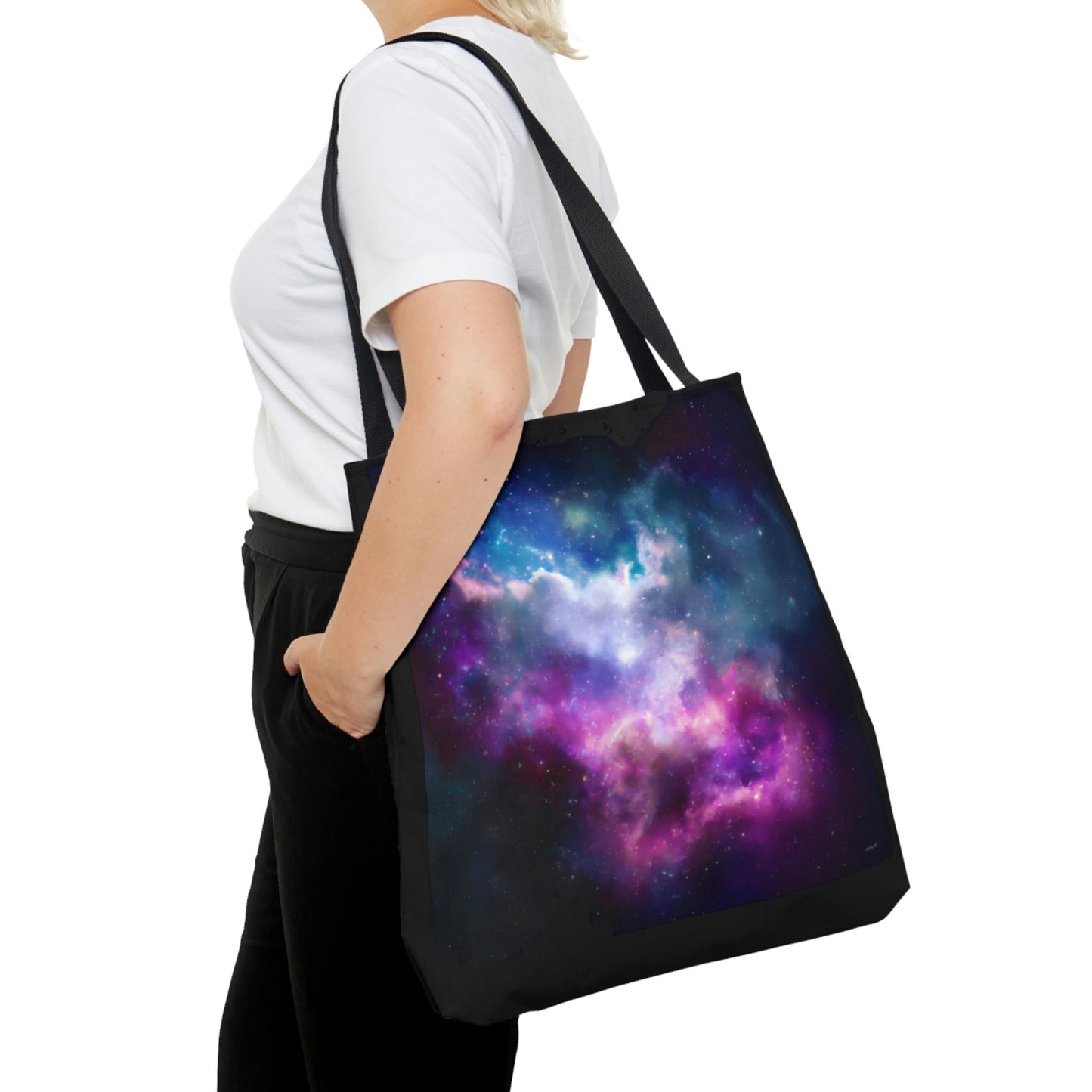 galaxy, space, canvas bag, tote bag, gifts for women, canvas shopper, oversized canvas bag, reusable bag, shopping bag, tote bag for women - LOLA VEGAS ART