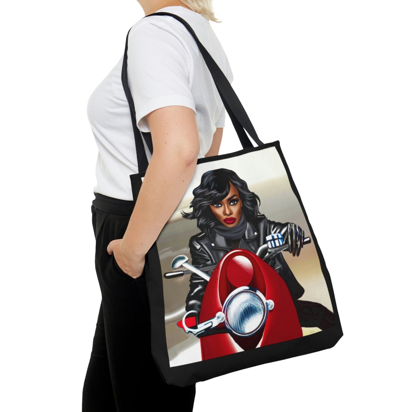black woman, bag, canvas bag, tote bag, gifts for women, oversized canvas bag, reusable bag, shopping bag, tote bag for women - LOLA VEGAS ART