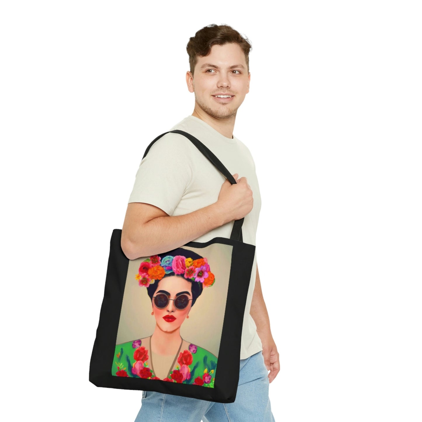 latina, bag, canvas bag, tote bag, gifts for women, canvas shopper, oversized canvas bag, reusable bag, shopping bag, tote bag for women - LOLA VEGAS ART