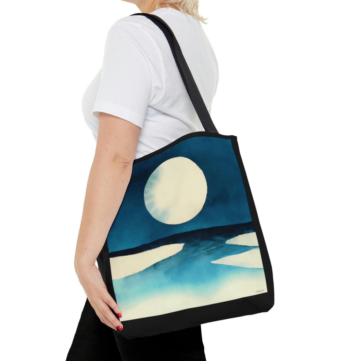 moon, bag, canvas bag, tote bag, gifts for women, canvas shopper, oversized canvas bag, reusable bag, shopping bag, tote bag for women - LOLA VEGAS ART