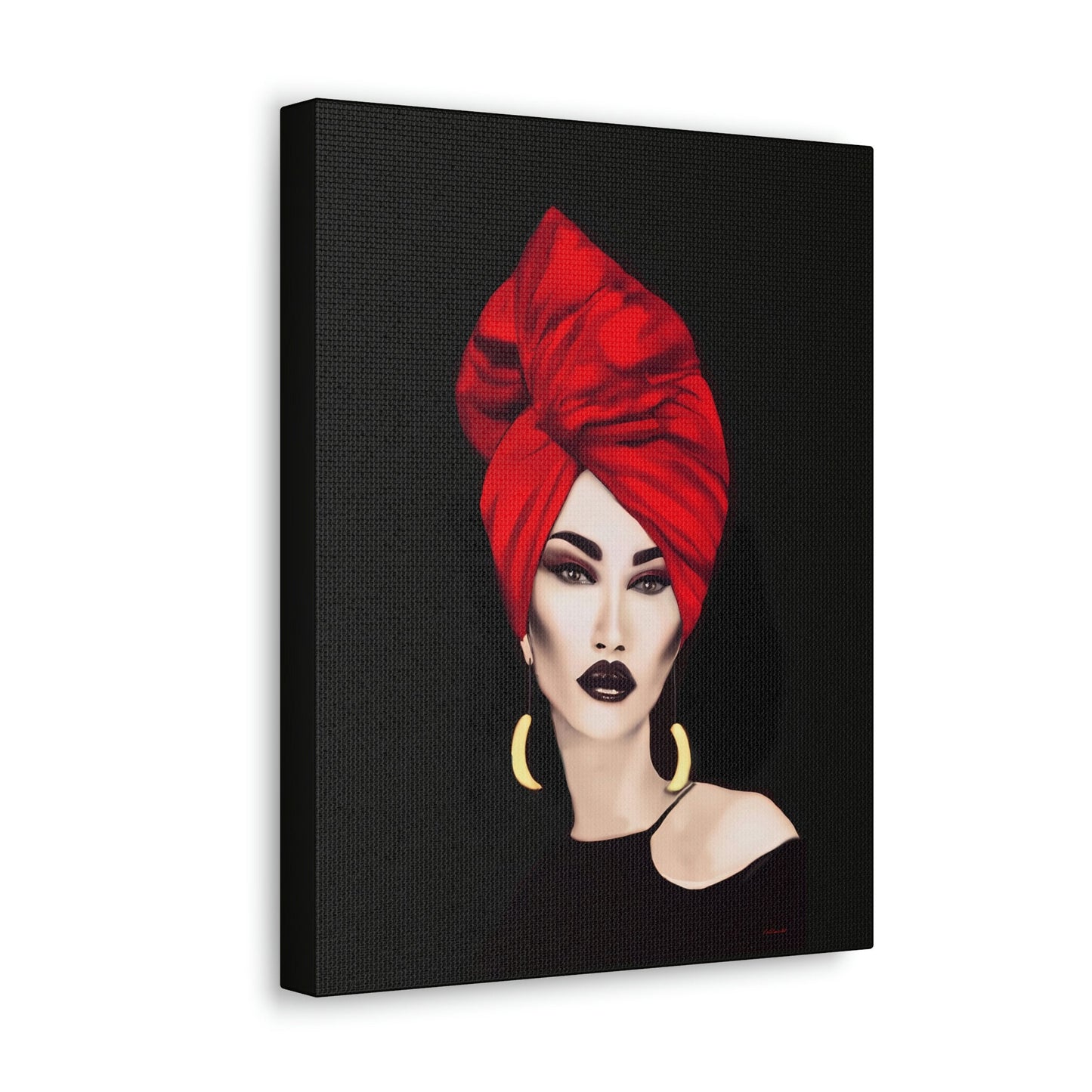 mystical woman, wall art woman, wall art, wall art canvas, wall art dcor, wall art prints, woman decor, head wrap - LOLA VEGAS ART