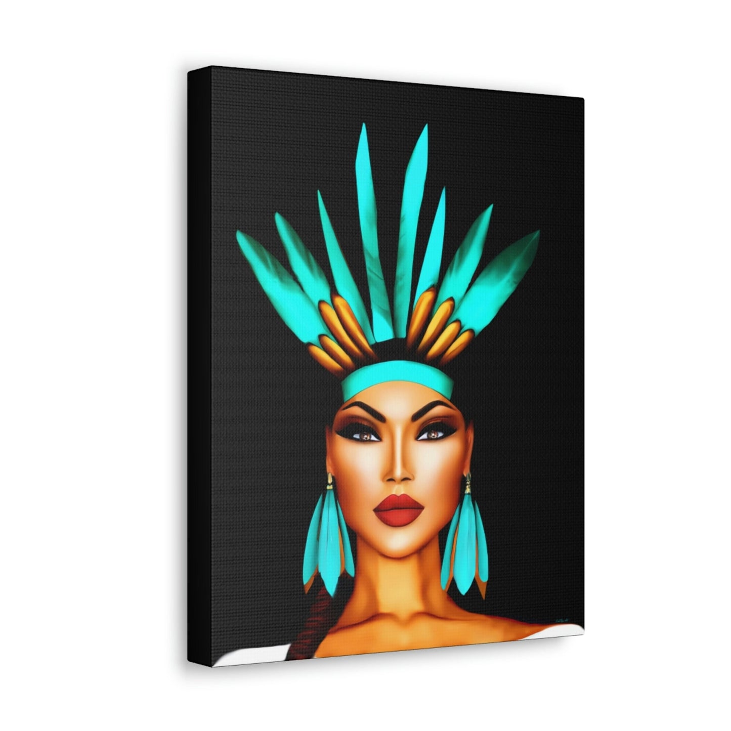 native american, woman, wall art, wall art canvas, wall art dcor, room wall dcor, unique art, woman decor, southwestern - LOLA VEGAS ART