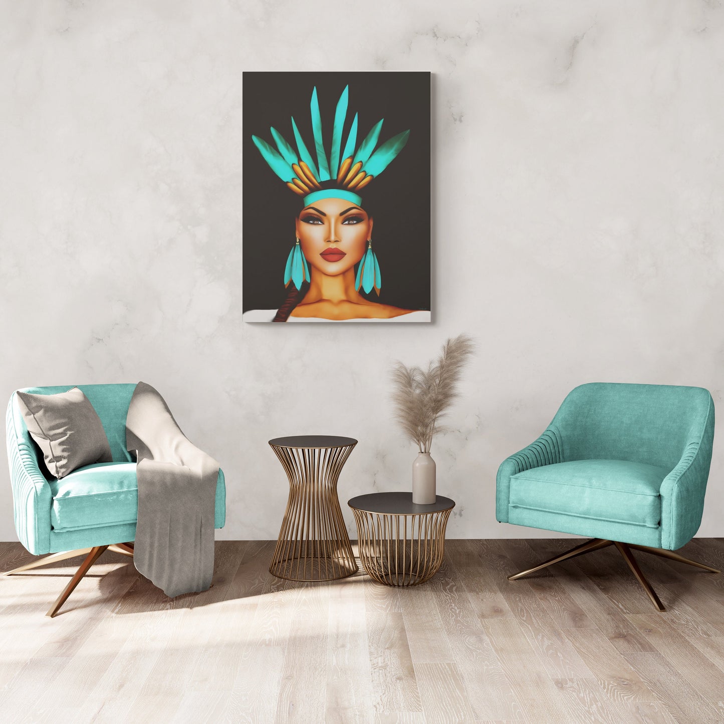 native american, woman, wall art, wall art canvas, wall art dcor, room wall dcor, unique art, woman decor, southwestern - LOLA VEGAS ART