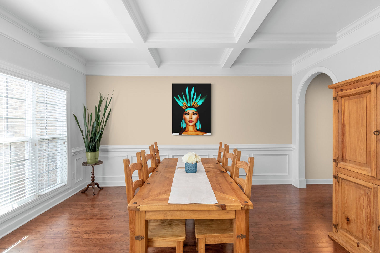 native american, woman, wall art, wall art canvas, wall art dcor, room wall dcor, unique art, woman decor, southwestern - LOLA VEGAS ART