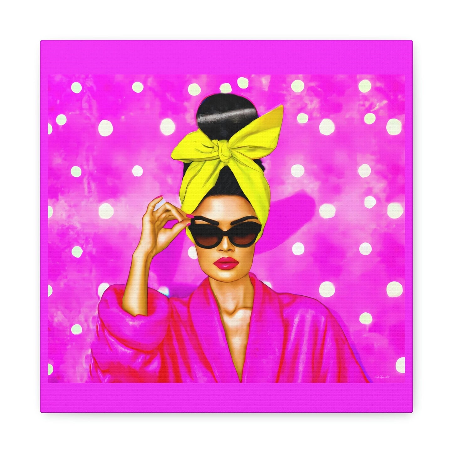 woman, sunglasses, wall art, wall art canvas, wall art dcor, room wall dcor, unique art, eclectic wall art - LOLA VEGAS ART