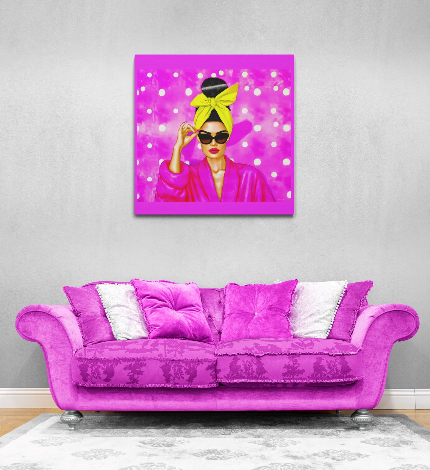 woman, sunglasses, wall art, wall art canvas, wall art dcor, room wall dcor, unique art, eclectic wall art - LOLA VEGAS ART