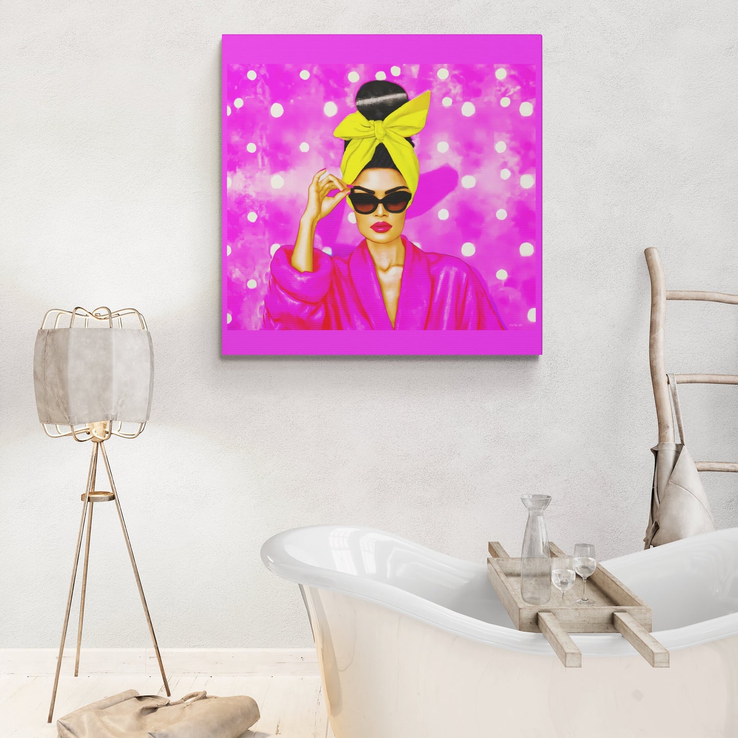 woman, sunglasses, wall art, wall art canvas, wall art dcor, room wall dcor, unique art, eclectic wall art - LOLA VEGAS ART