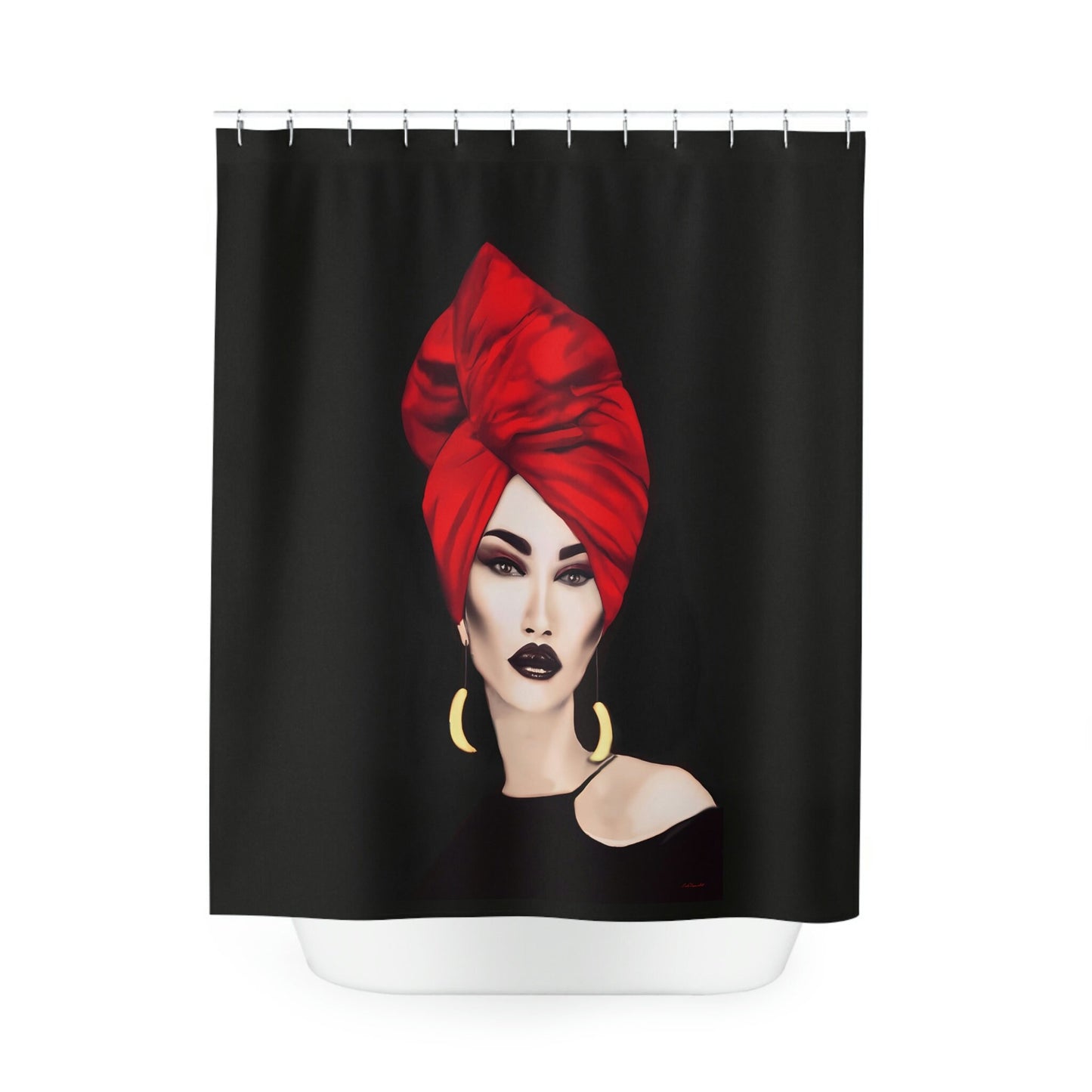mystical woman, shower curtain, home accessories, bathroom dcor, bathroom, home dcor, housewarming gift, shower room decor - LOLA VEGAS ART