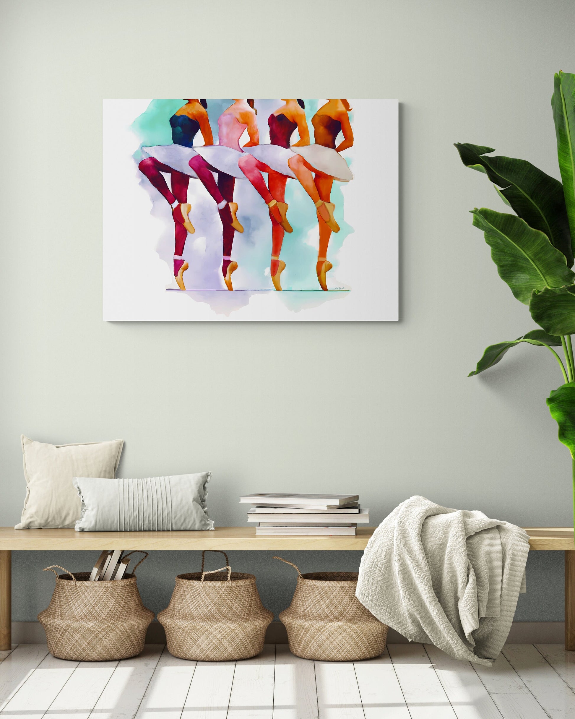 ballerina, toe shoes, wall art, wall art canvas, wall art dcor, room wall dcor, unique art, wall art women - LOLA VEGAS ART