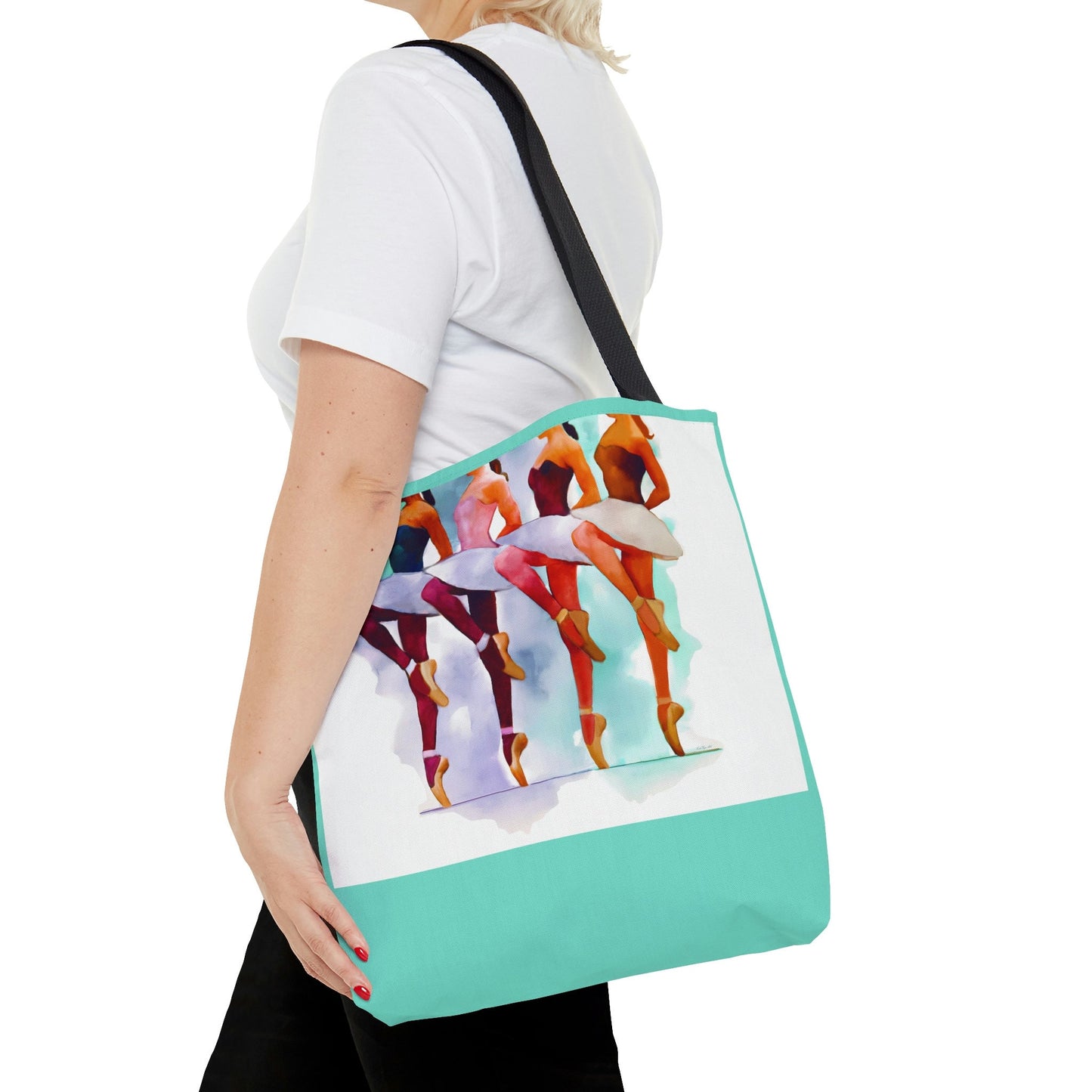ballerina, dance bag, dance tote, dancer bag, bag, canvas bag, tote bag, gifts for girls, gifts for teens, , canvas shopper - LOLA VEGAS ART