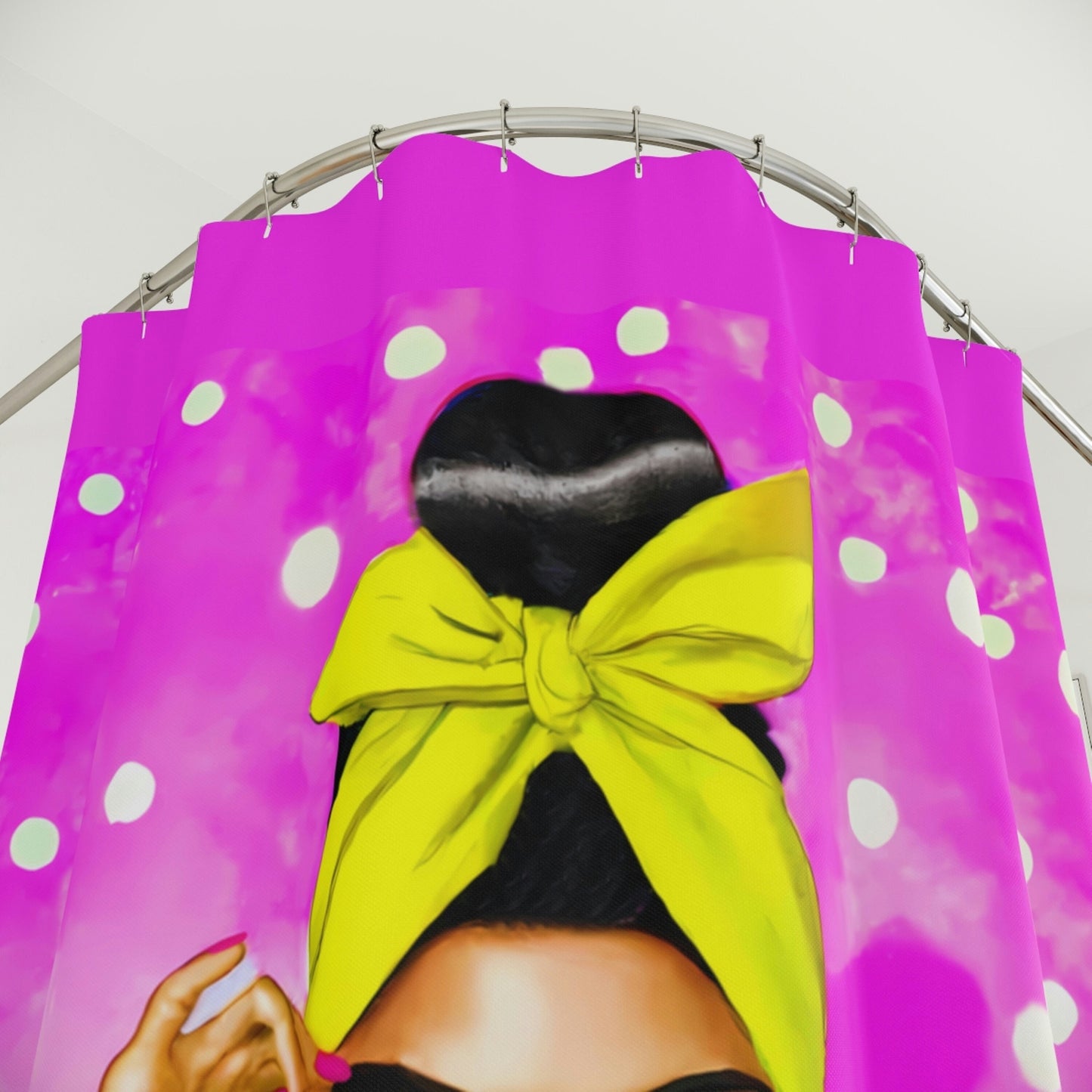 pink, woman decor, sunglasses, shower curtain, home accessories, bathroom dcor, bathroom, home dcor, housewarming gift, shower room deco - LOLA VEGAS ART