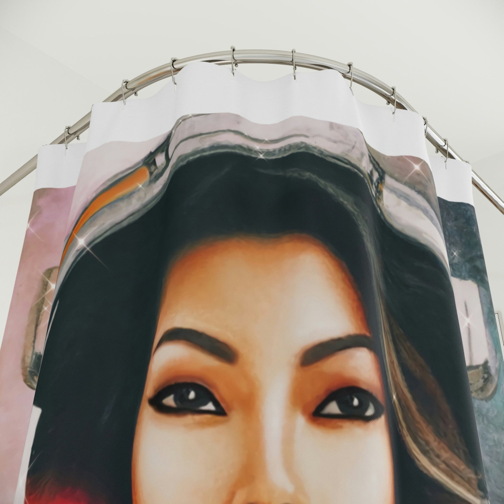 astronaut, space, shower curtain, home accessories, bathroom dcor, bathroom, home dcor, housewarming gift, shower room decor - LOLA VEGAS ART
