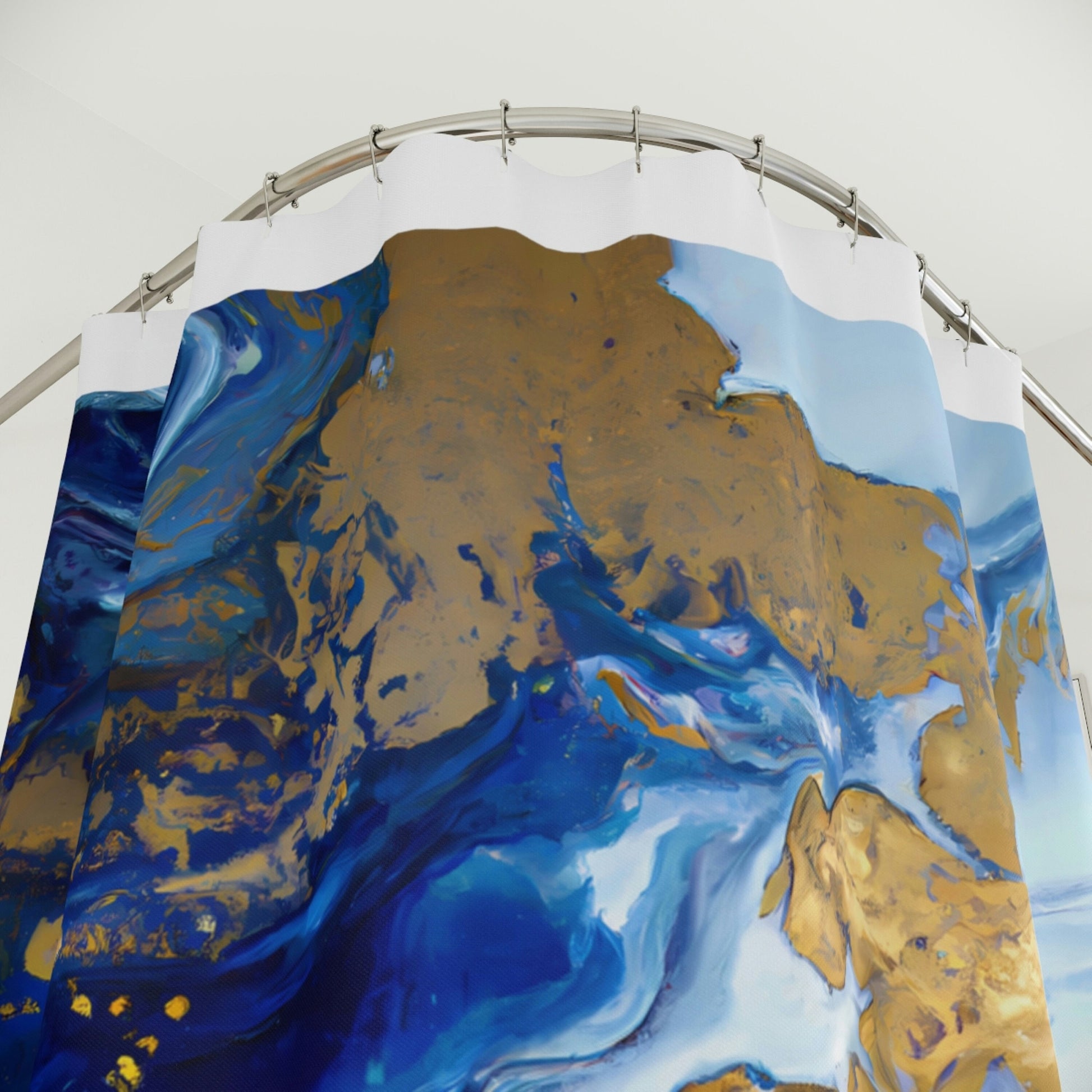 abstract, fluid, shower curtain, home accessories, bathroom dcor, bathroom, home dcor, housewarming gift, shower room decor - LOLA VEGAS ART