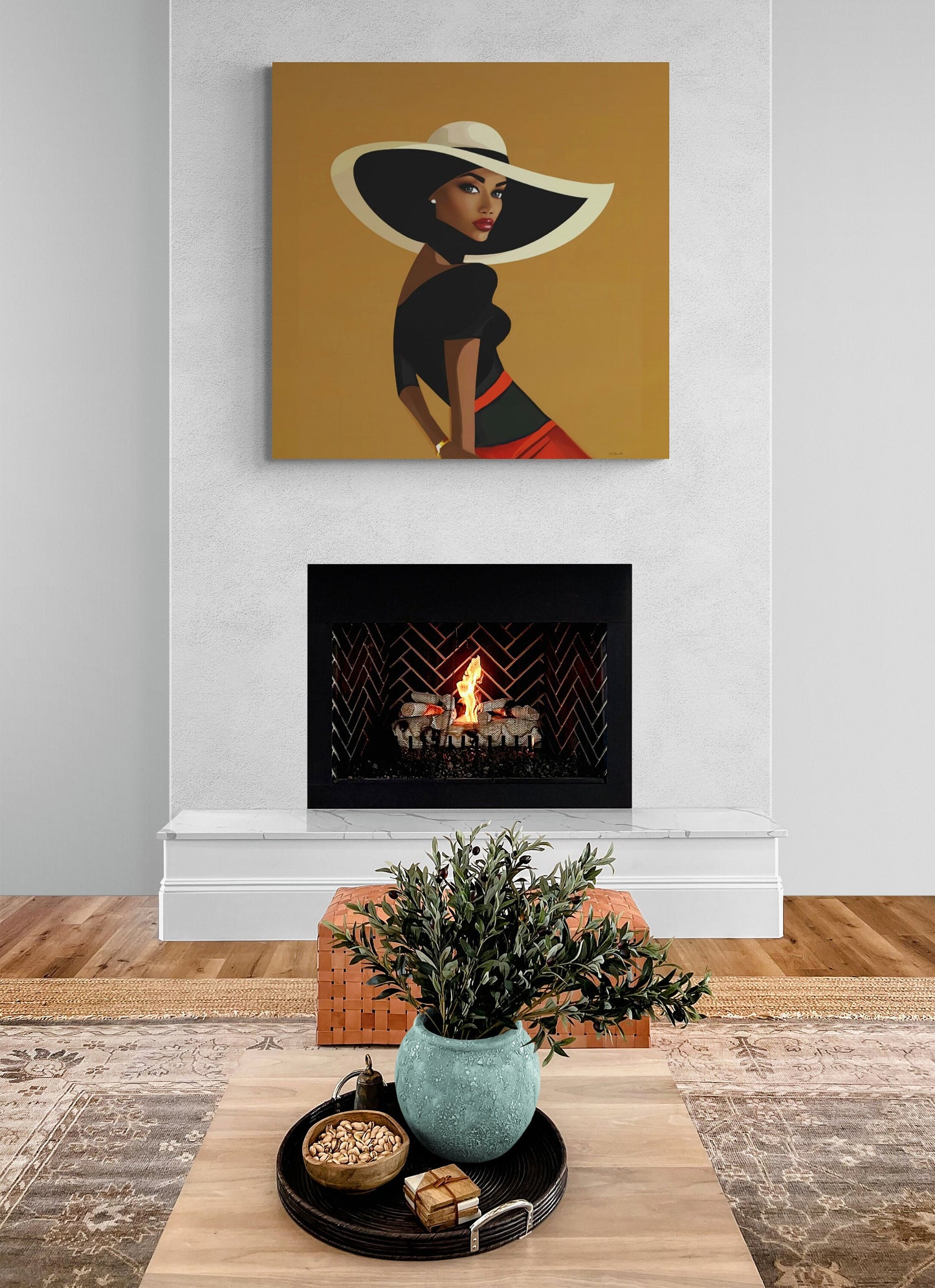 black woman, wall art woman, wall art, wall art canvas, wall art dcor, wall art urban, woman decor - LOLA VEGAS ART