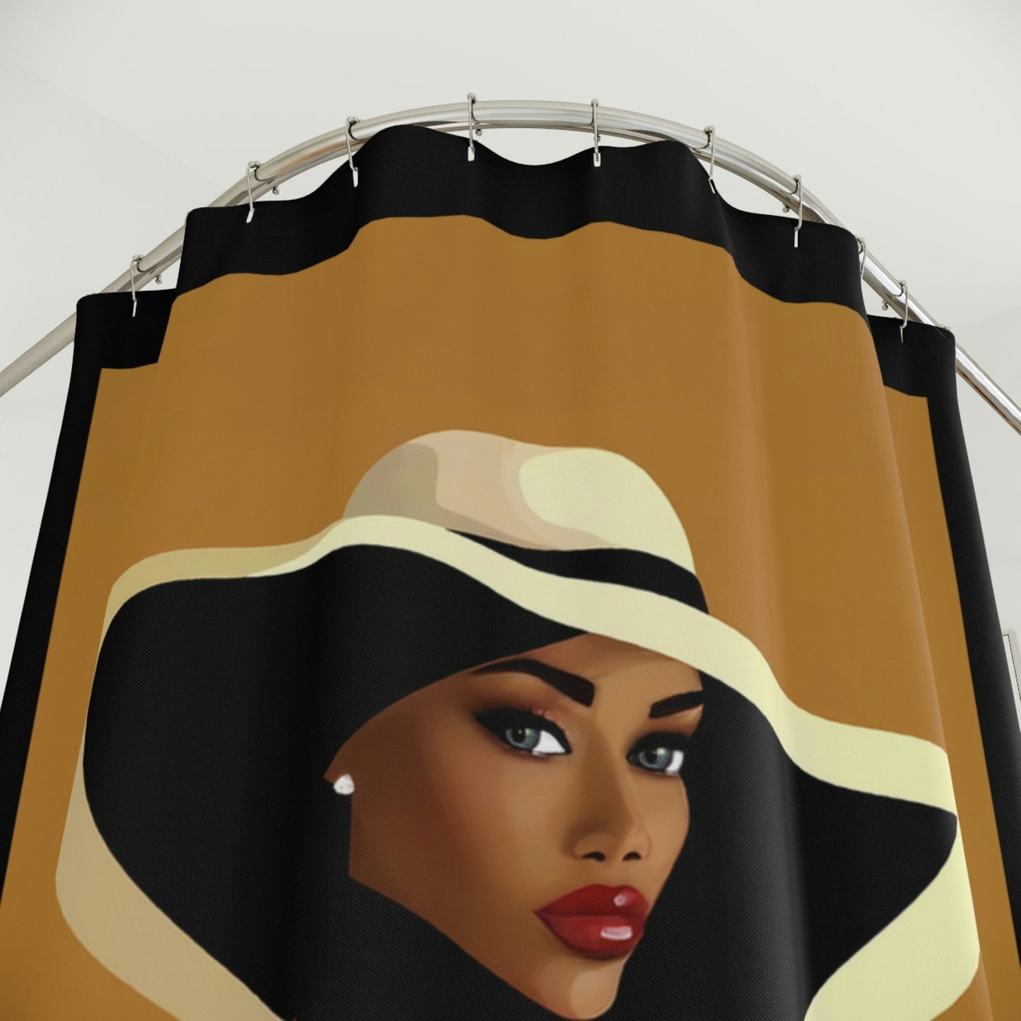 black woman, urban art, shower curtain, home accessories, bathroom decor, bathroom, home dcor, housewarming gift, shower room decor - LOLA VEGAS ART