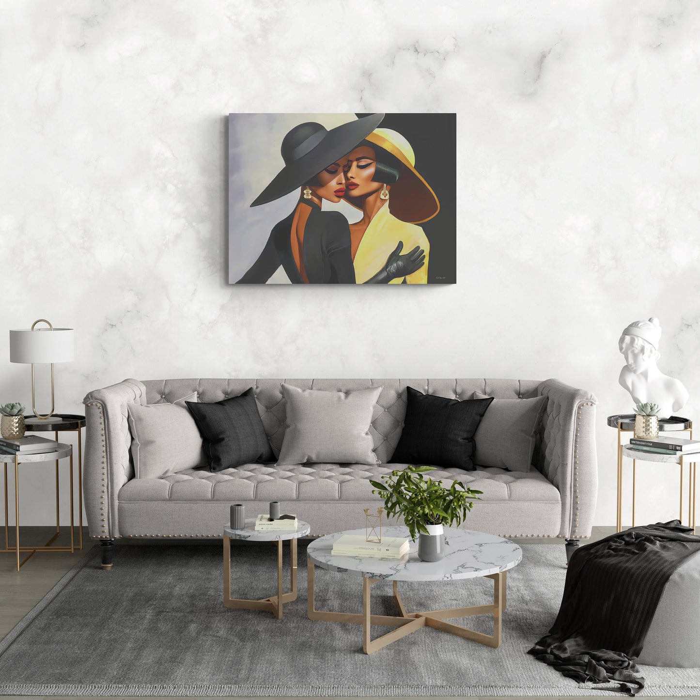 black women wall art, wall art canvas, wall art decor, room wall decor, wall art bedroom above bed - LOLA VEGAS ART