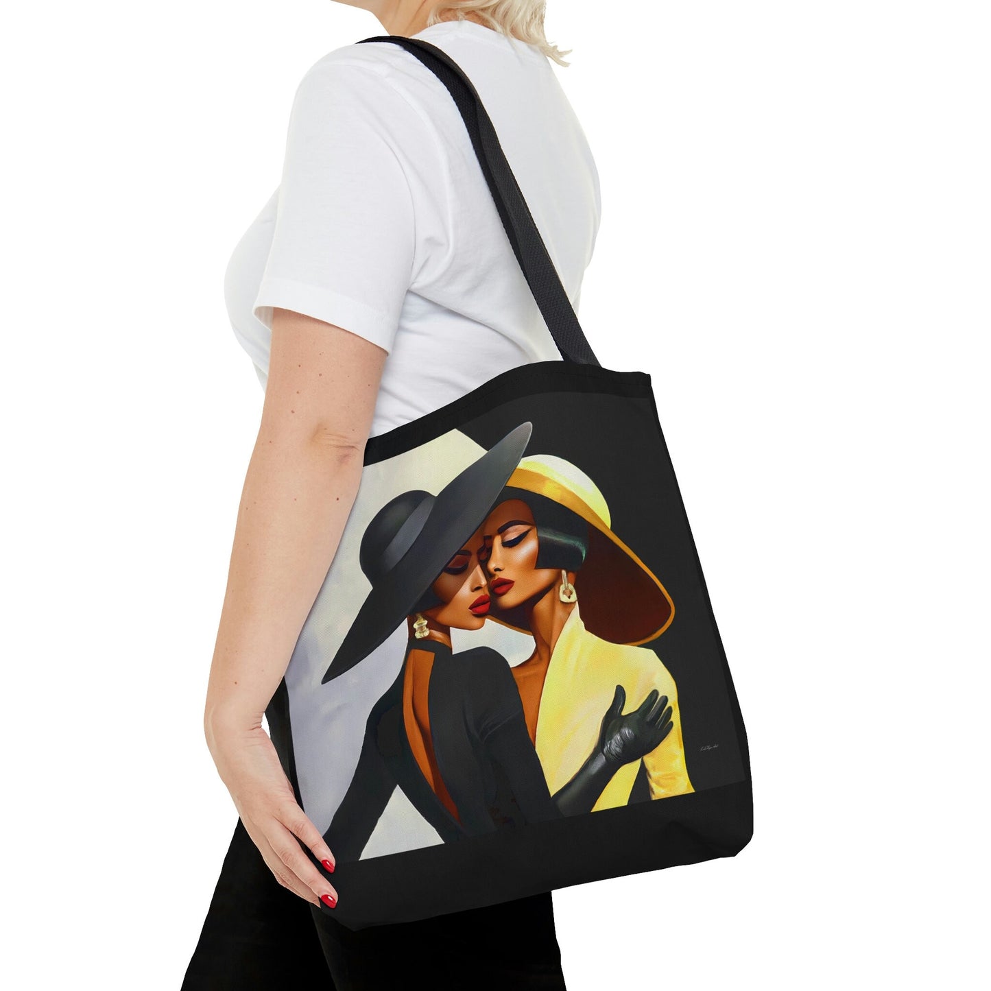 black women, bag, canvas bag, tote bag, gifts for women,  oversized canvas bag, reusable bag, tote bag for women - LOLA VEGAS ART