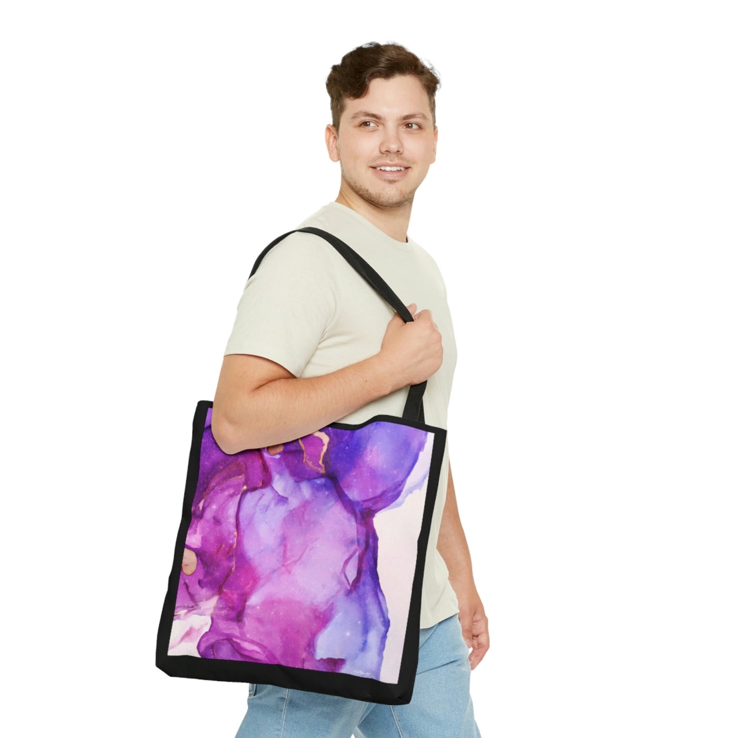 purple, magenta, bag, canvas bag, tote bag, gifts for women, canvas shopper, reusable bag, shopping bag, tote bag for women - LOLA VEGAS ART