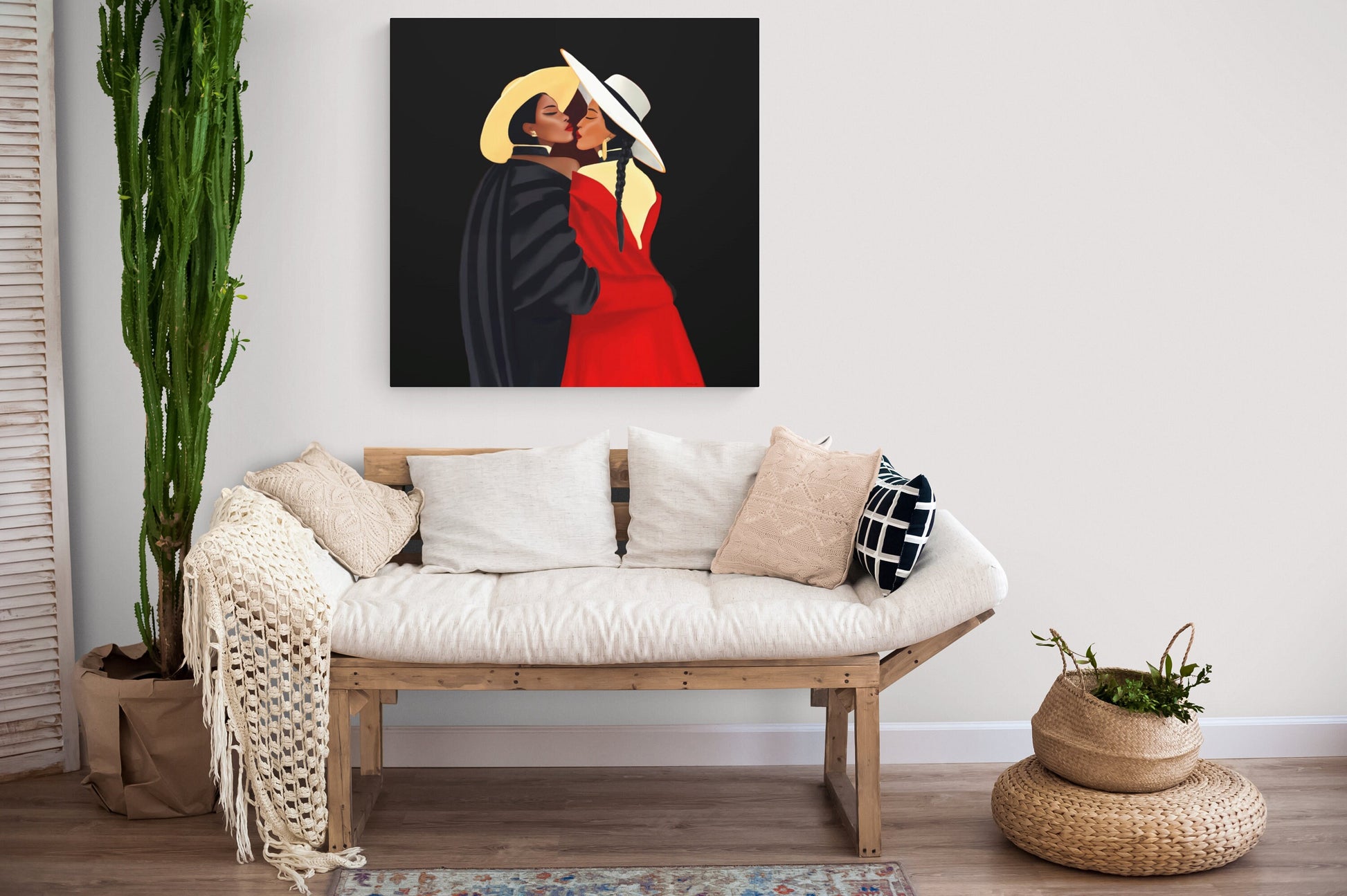 black women, african american, lesbian art, wall art, wall art canvas, wall art dcor, black woman print, gay art, black girl magic - LOLA VEGAS ART