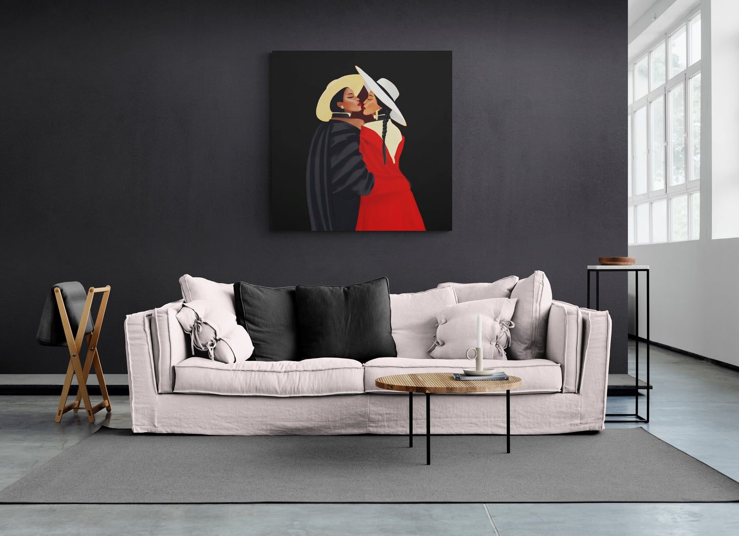 black women, african american, lesbian art, wall art, wall art canvas, wall art dcor, black woman print, gay art, black girl magic - LOLA VEGAS ART
