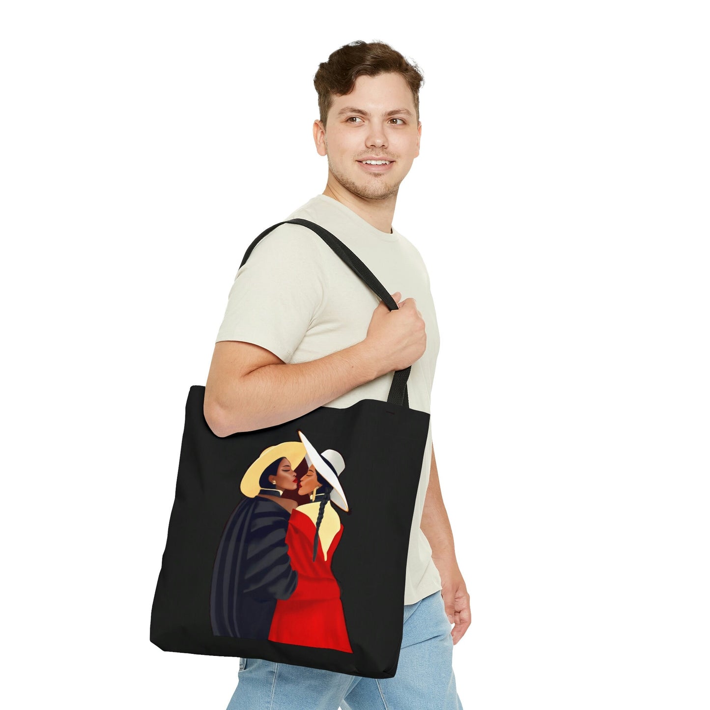black women, african american, black girl magic, gay art, lesbian art,canvas bag, tote bag, canvas shopper, shopping bag, tote bag for women - LOLA VEGAS ART