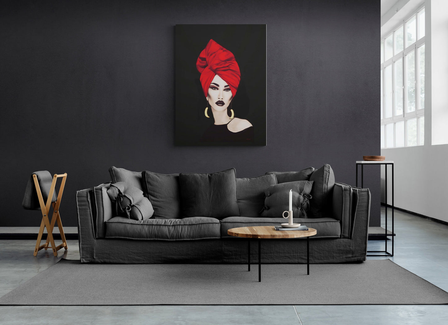 mystical woman, wall art woman, wall art, wall art canvas, wall art dcor, wall art prints, woman decor, head wrap - LOLA VEGAS ART