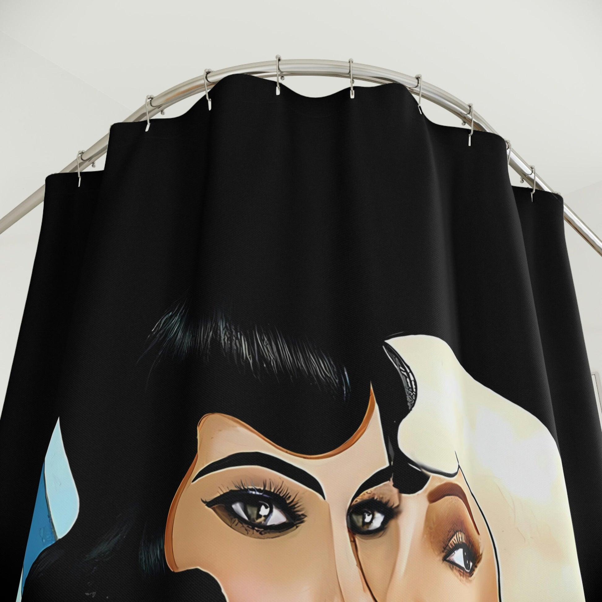 art deco,  shower curtain, home accessories, bathroom decor, bathroom, home decor, housewarming gift, shower room decor - LOLA VEGAS ART