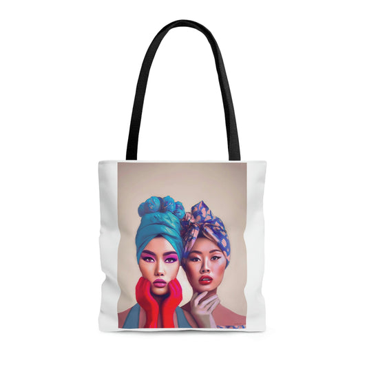 asian woman,  bag, canvas bag, tote bag, gifts for women, canvas shopper, reusable bag, shopping bag, tote bag for women - LOLA VEGAS ART