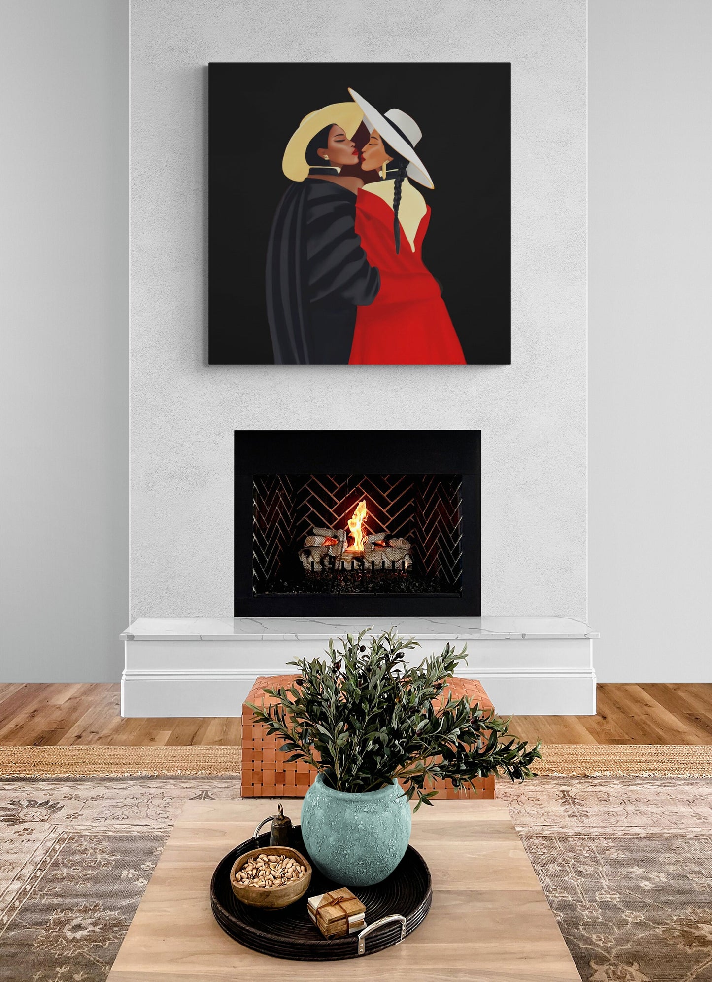 black women, african american, lesbian art, wall art, wall art canvas, wall art dcor, black woman print, gay art, black girl magic - LOLA VEGAS ART