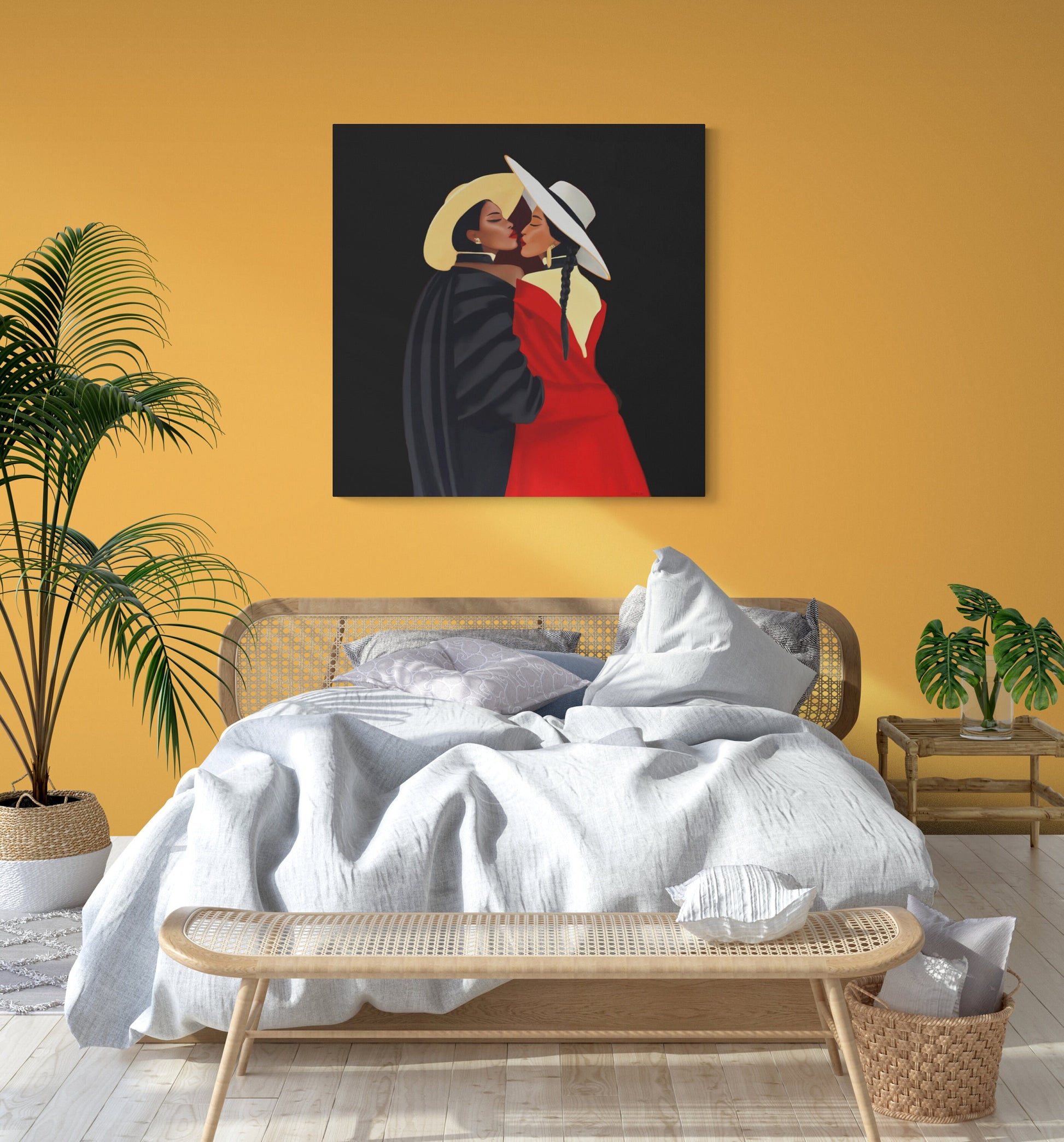 black women, african american, lesbian art, wall art, wall art canvas, wall art dcor, black woman print, gay art, black girl magic - LOLA VEGAS ART