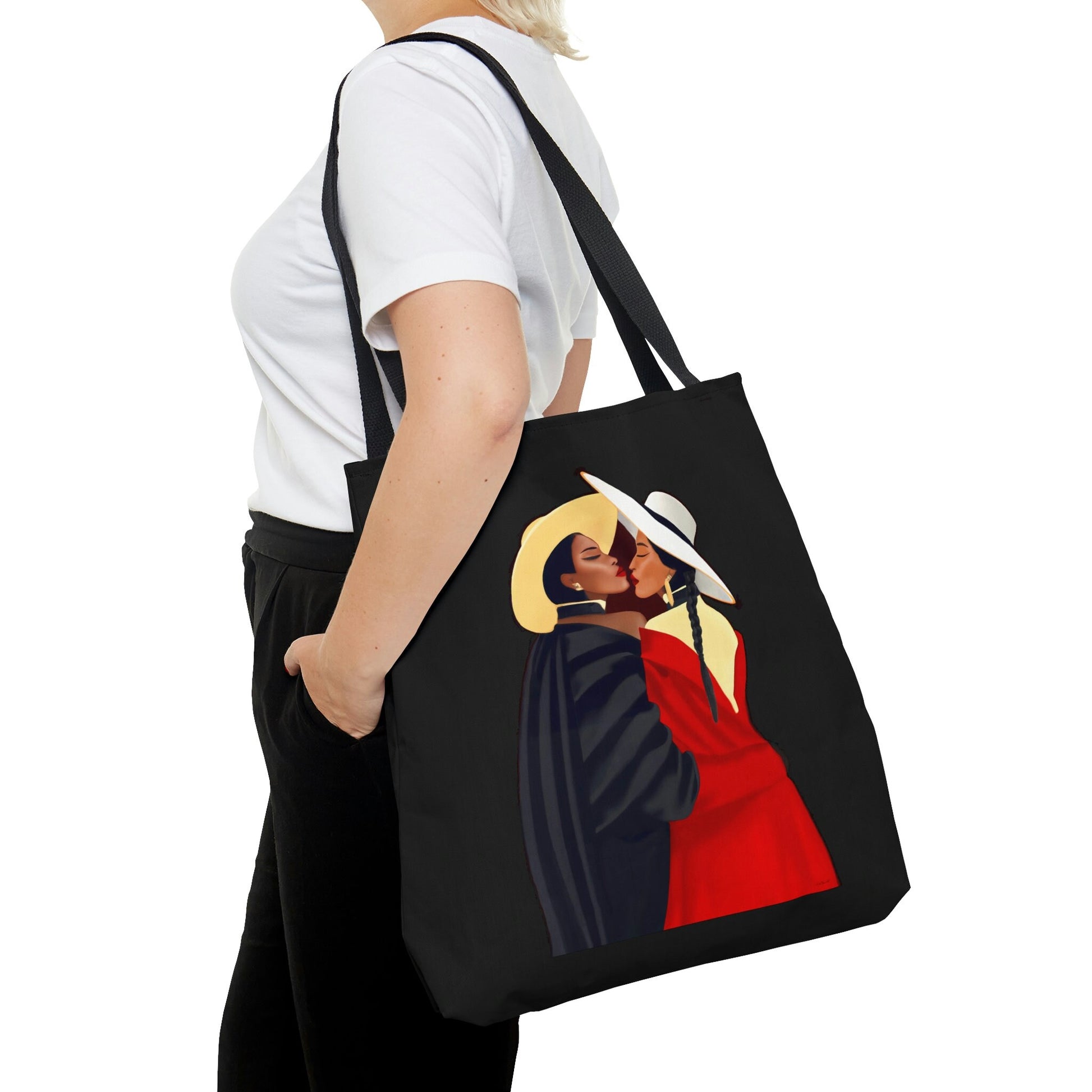 black women, african american, black girl magic, gay art, lesbian art,canvas bag, tote bag, canvas shopper, shopping bag, tote bag for women - LOLA VEGAS ART