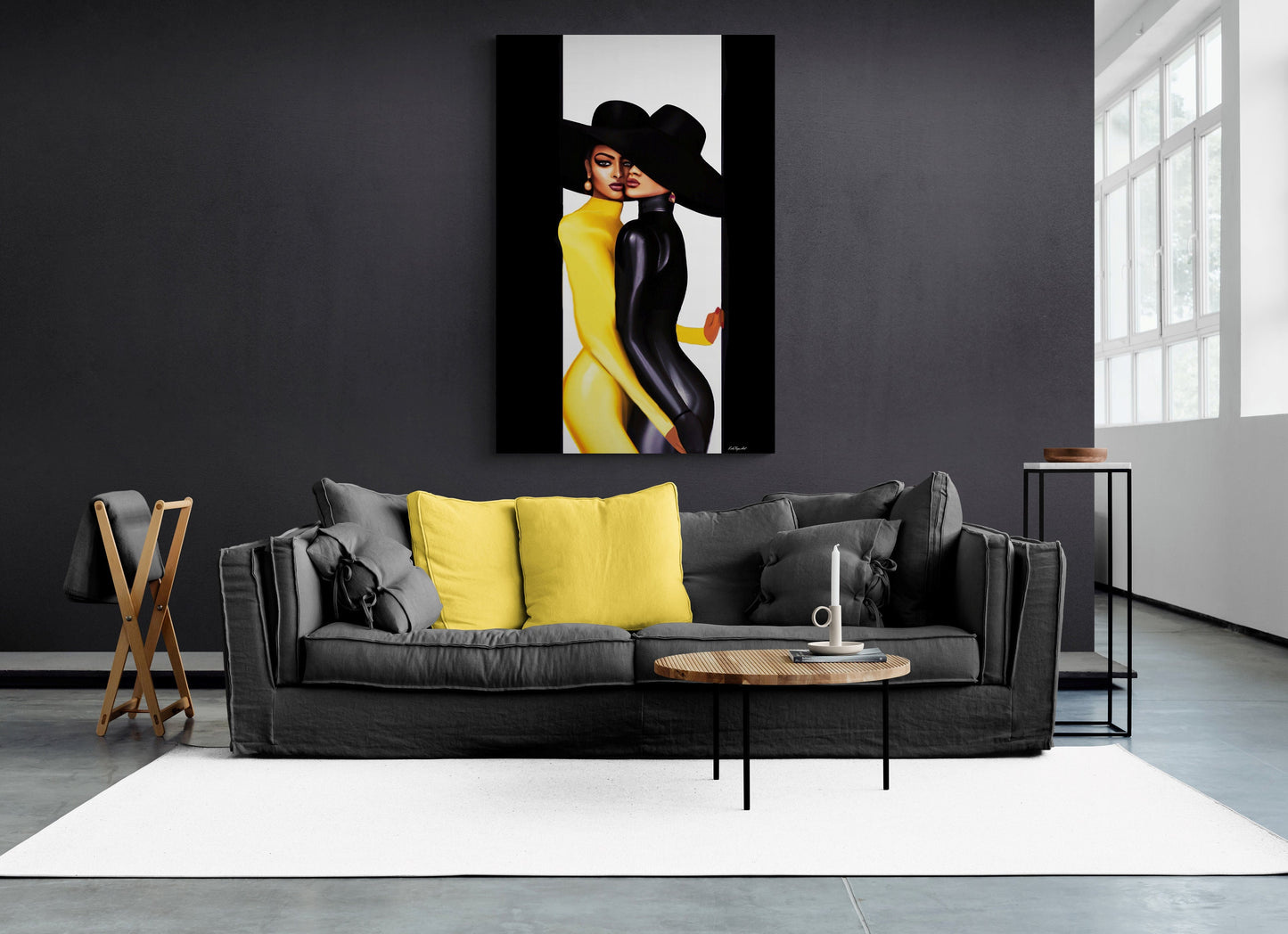 black women, wall art, wall art canvas, wall art decor, urban art, wall art decor, wall art woman, women in hats - LOLA VEGAS ART