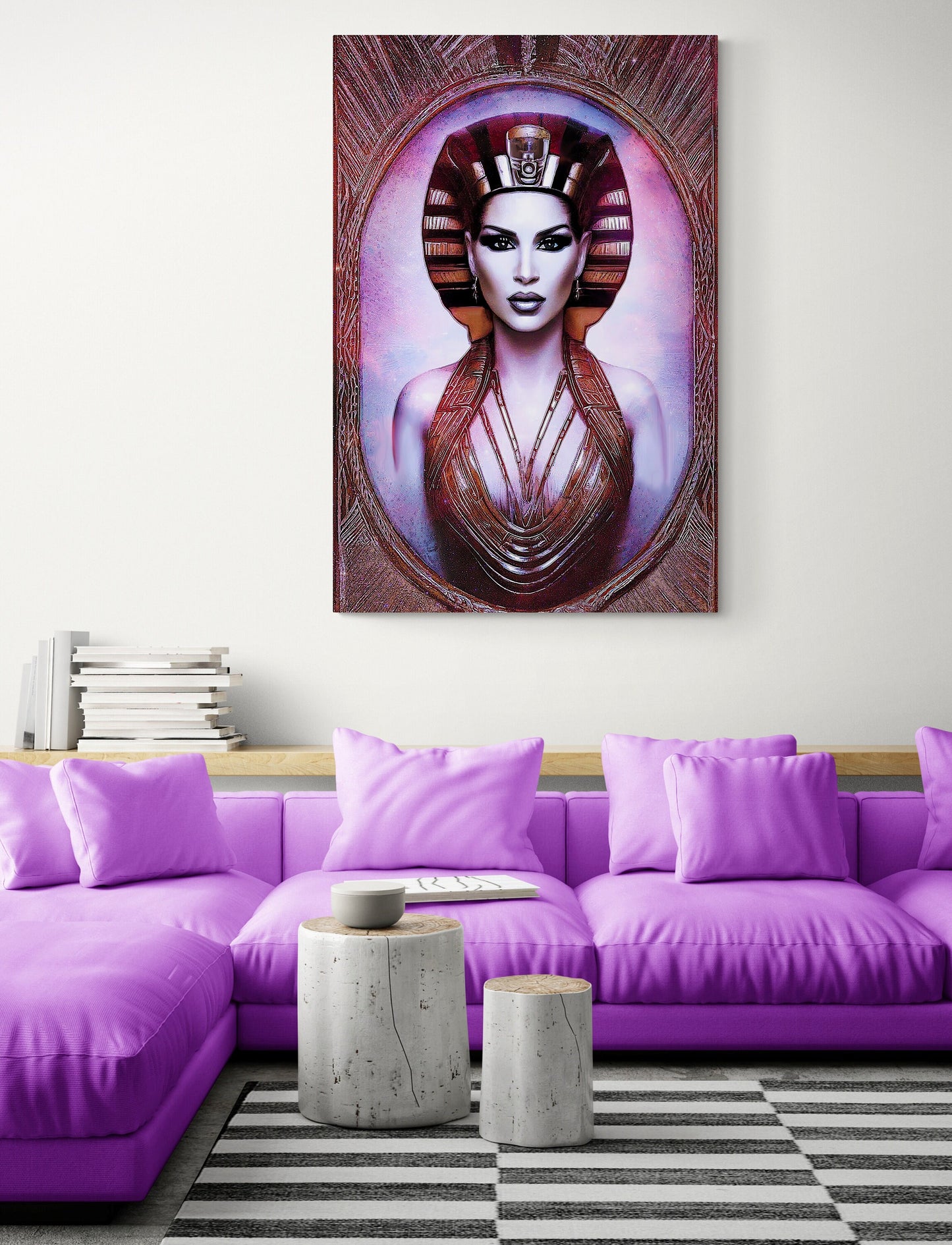 egyptian woman, ancient egypt, wall art, wall art canvas, wall art dcor, wall art entryway, wall art dcor, room wall dcor, unique art - LOLA VEGAS ART