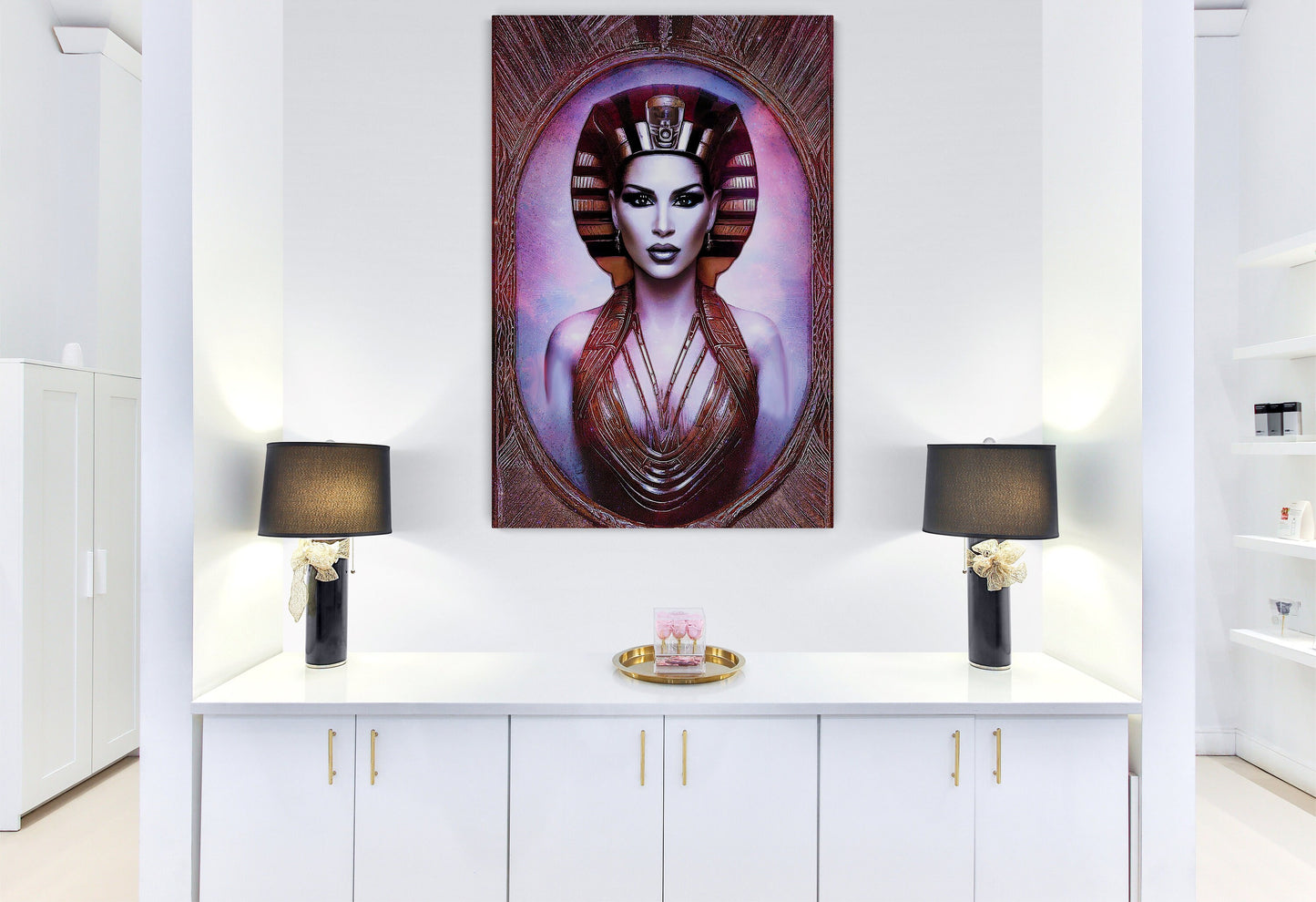 egyptian woman, ancient egypt, wall art, wall art canvas, wall art dcor, wall art entryway, wall art dcor, room wall dcor, unique art - LOLA VEGAS ART
