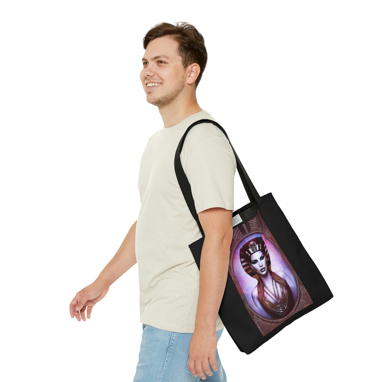 egyptian woman, goddess, bag, canvas bag, tote bag, gifts for women, canvas shopper,reusable bag, shopping bag, tote bag for women - LOLA VEGAS ART