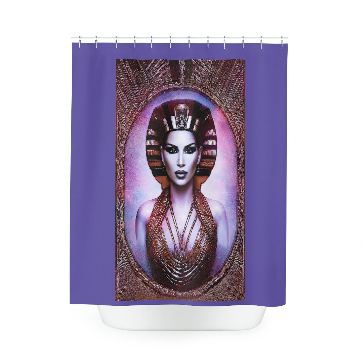 egyptian woman, goddess, shower curtain, home accessories, bathroom dcor, bathroom, home dcor, housewarming gift, shower room decor - LOLA VEGAS ART