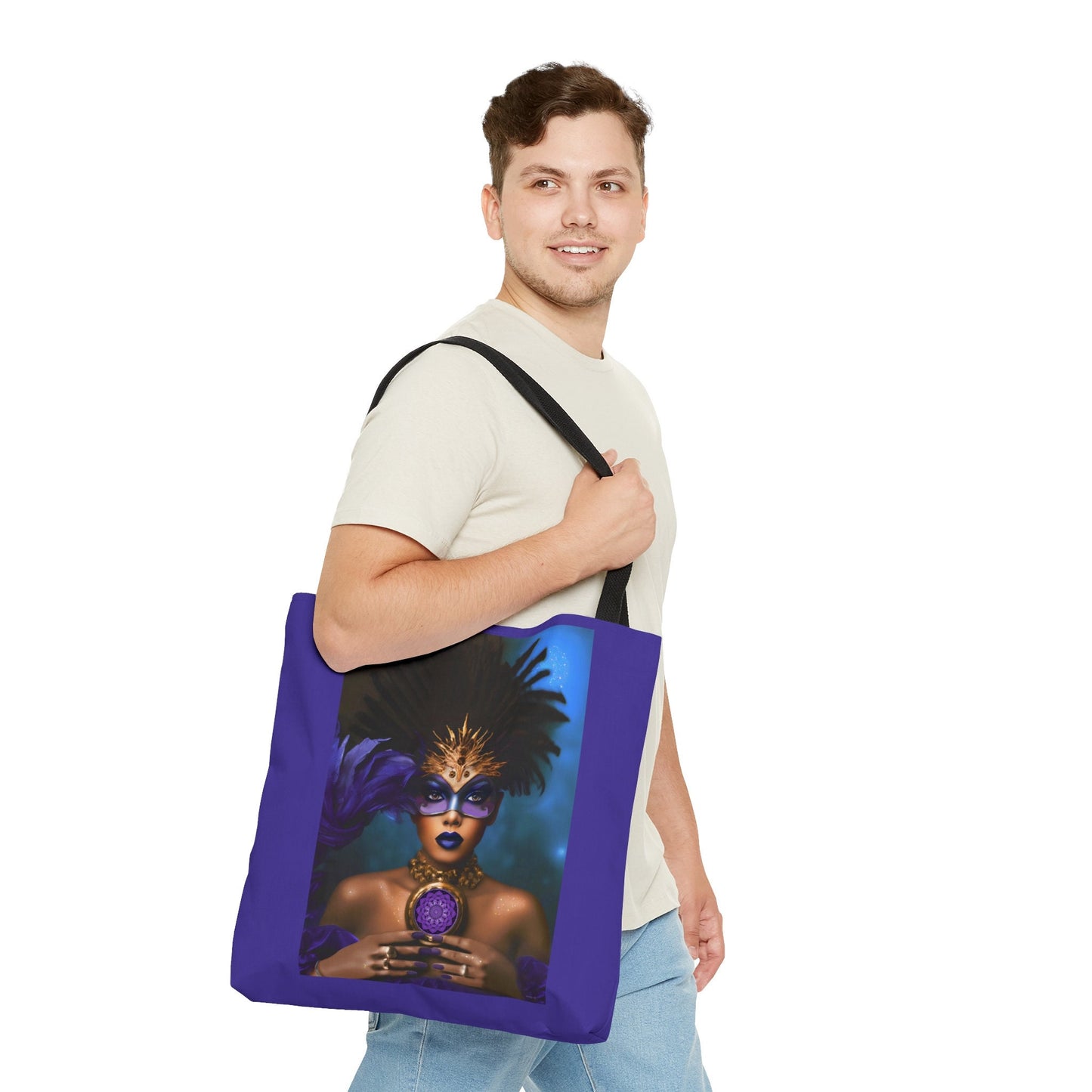 black woman, goddess, bag, canvas bag, tote bag, gifts for women, canvas shopper,reusable bag, shopping bag, tote bag for women - LOLA VEGAS ART