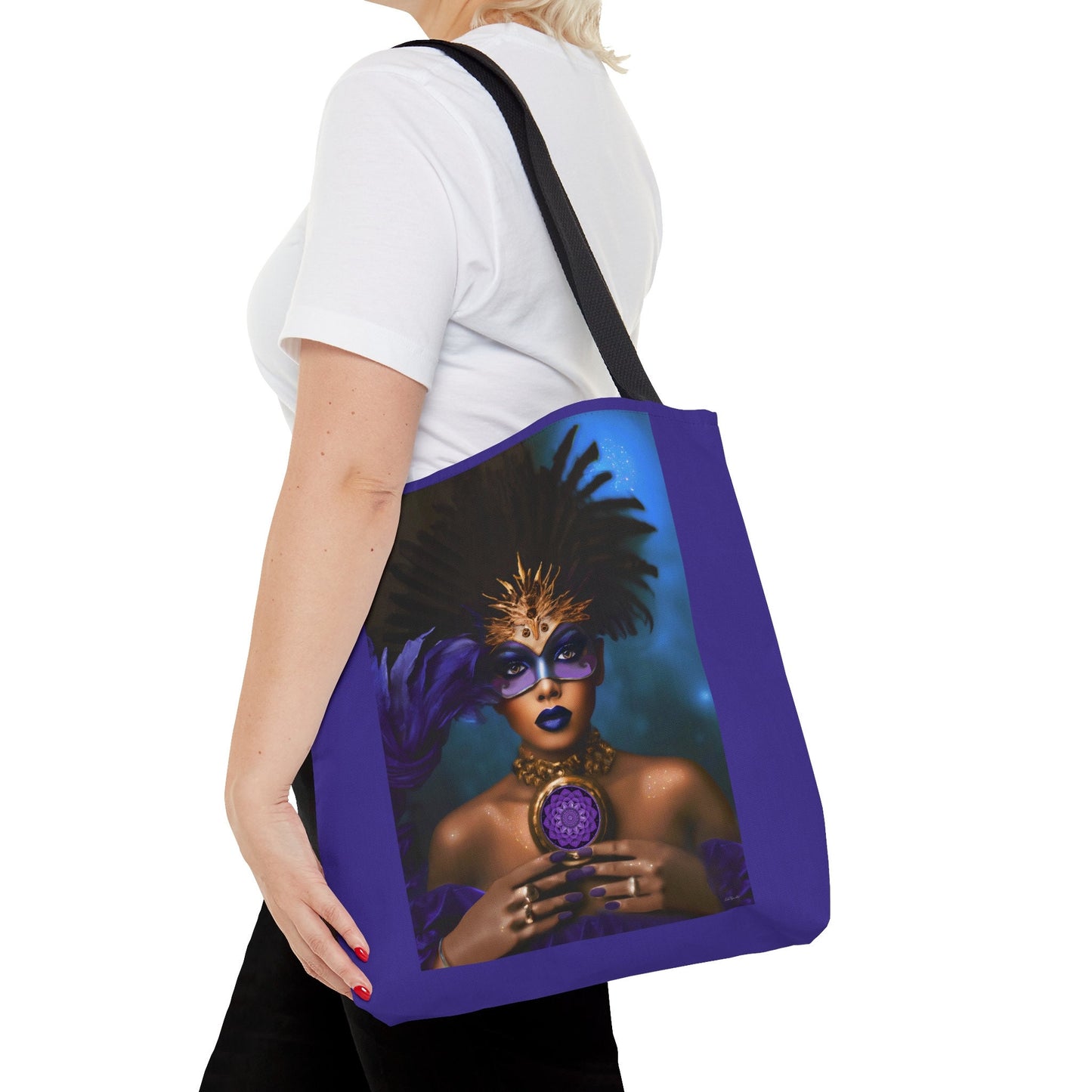 black woman, goddess, bag, canvas bag, tote bag, gifts for women, canvas shopper,reusable bag, shopping bag, tote bag for women - LOLA VEGAS ART
