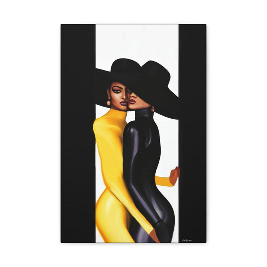 black women,  wall art, wall art canvas, wall art decor, urban art, wall art decor, wall art woman, women in hats - LOLA VEGAS ART