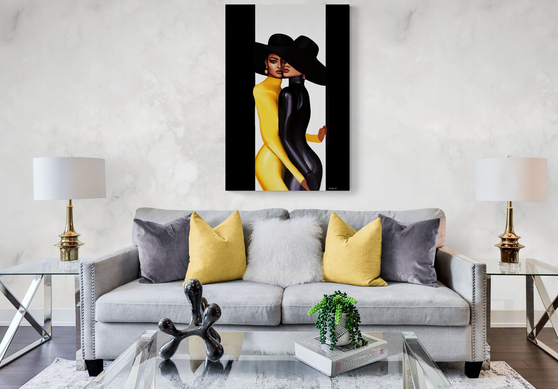 black women,  wall art, wall art canvas, wall art decor, urban art, wall art decor, wall art woman, women in hats - LOLA VEGAS ART