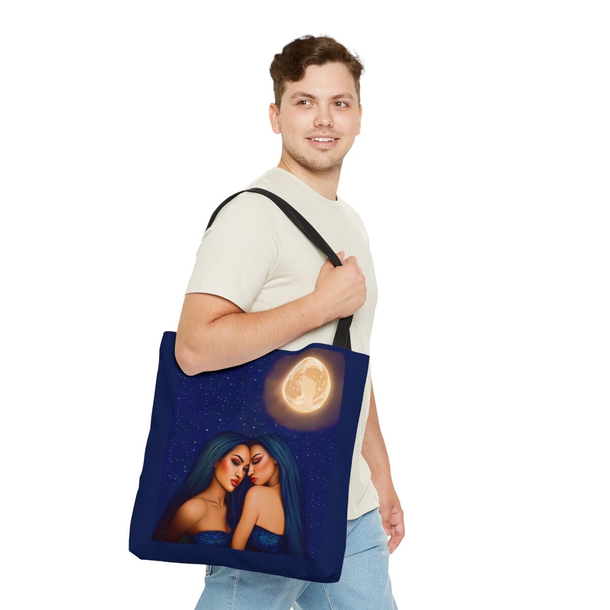 hawaiian women, lgbtq, lesbian, bag, canvas bag, tote bag, gifts for women, canvas shopper, reusable bag, shopping bag, tote bag for women - LOLA VEGAS ART