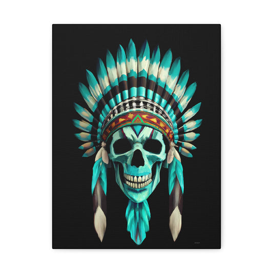 human skull, boho decor, feather headdress, wall art, wall art canvas, wall art decor, wall art unique, gothic - LOLA VEGAS ART