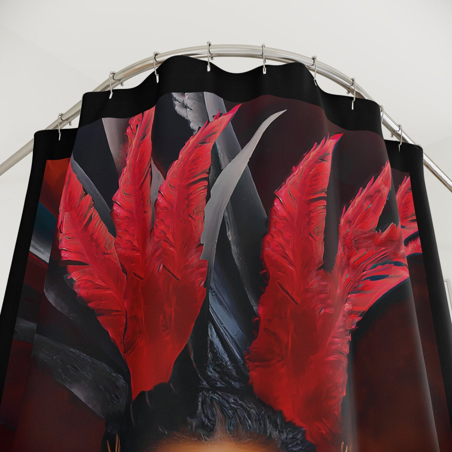 black woman, black girl magic, shower curtain, home accessories, bathroom dcor, bathroom, home dcor, housewarming gift, shower room dec - LOLA VEGAS ART