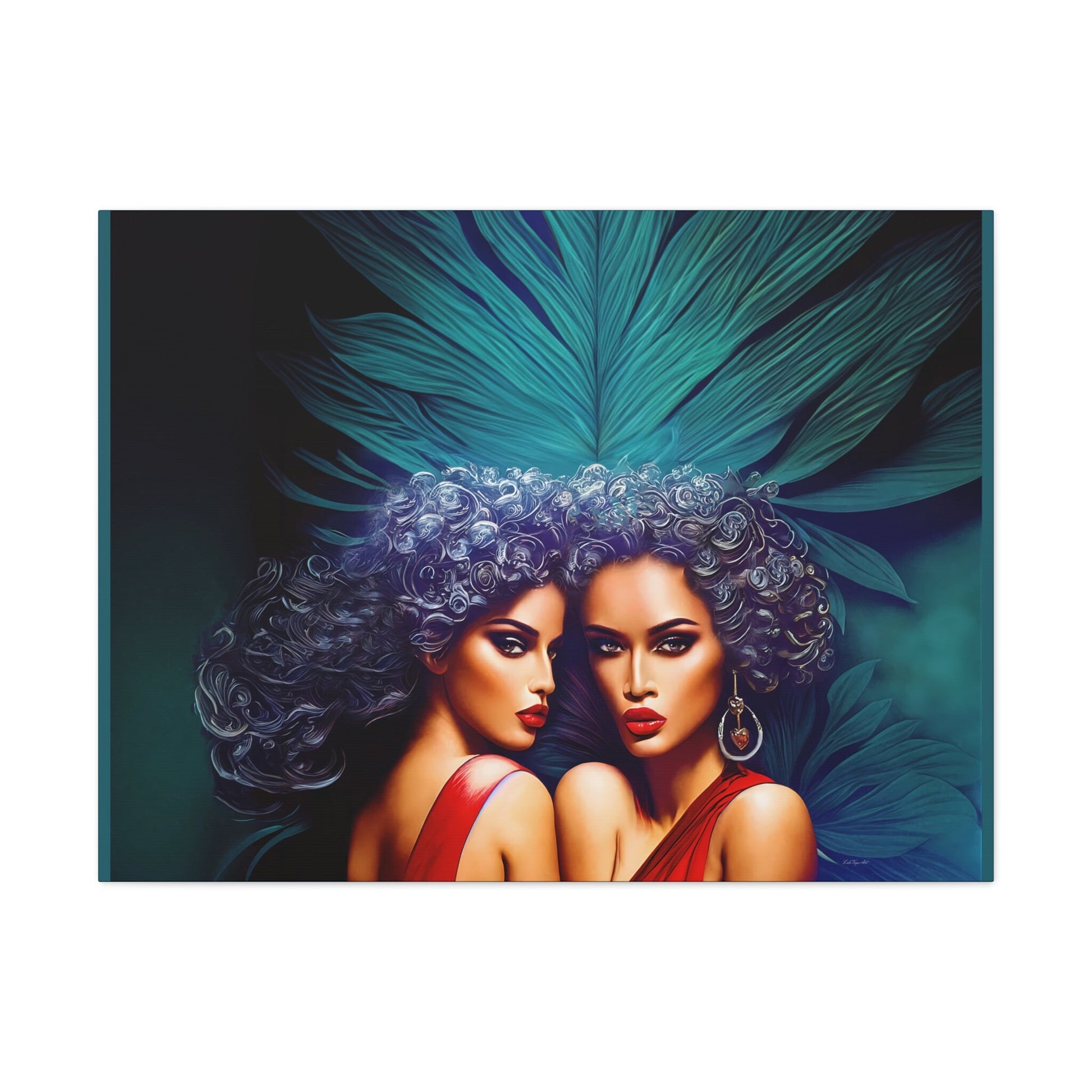 black  art deco, wall art, wall art canvas, wall art decor, retro, romantic wall art, feminine, wall art women - LOLA VEGAS ART